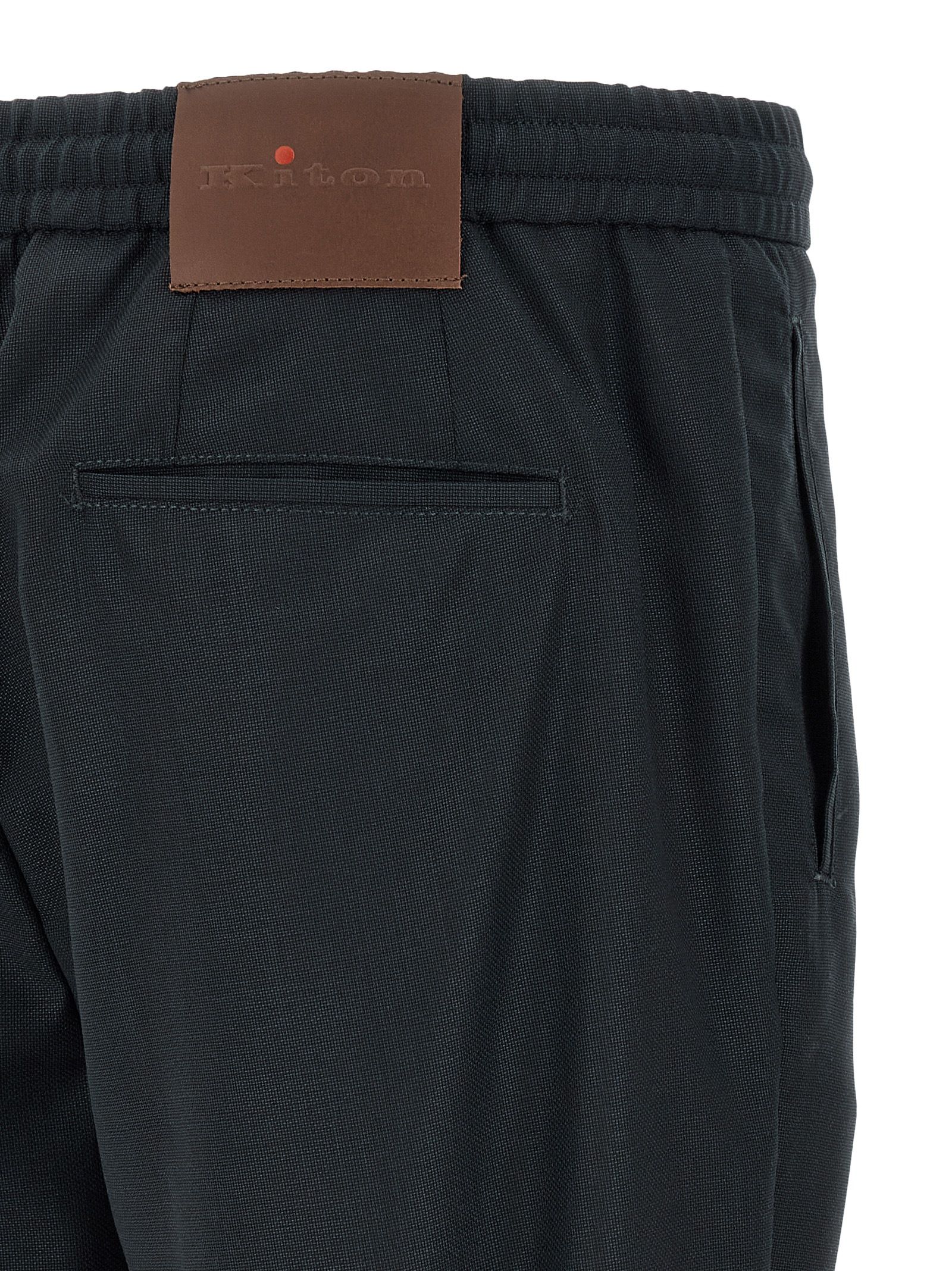 Kiton Blue Wool Men's Pants - Kiton - Modalova