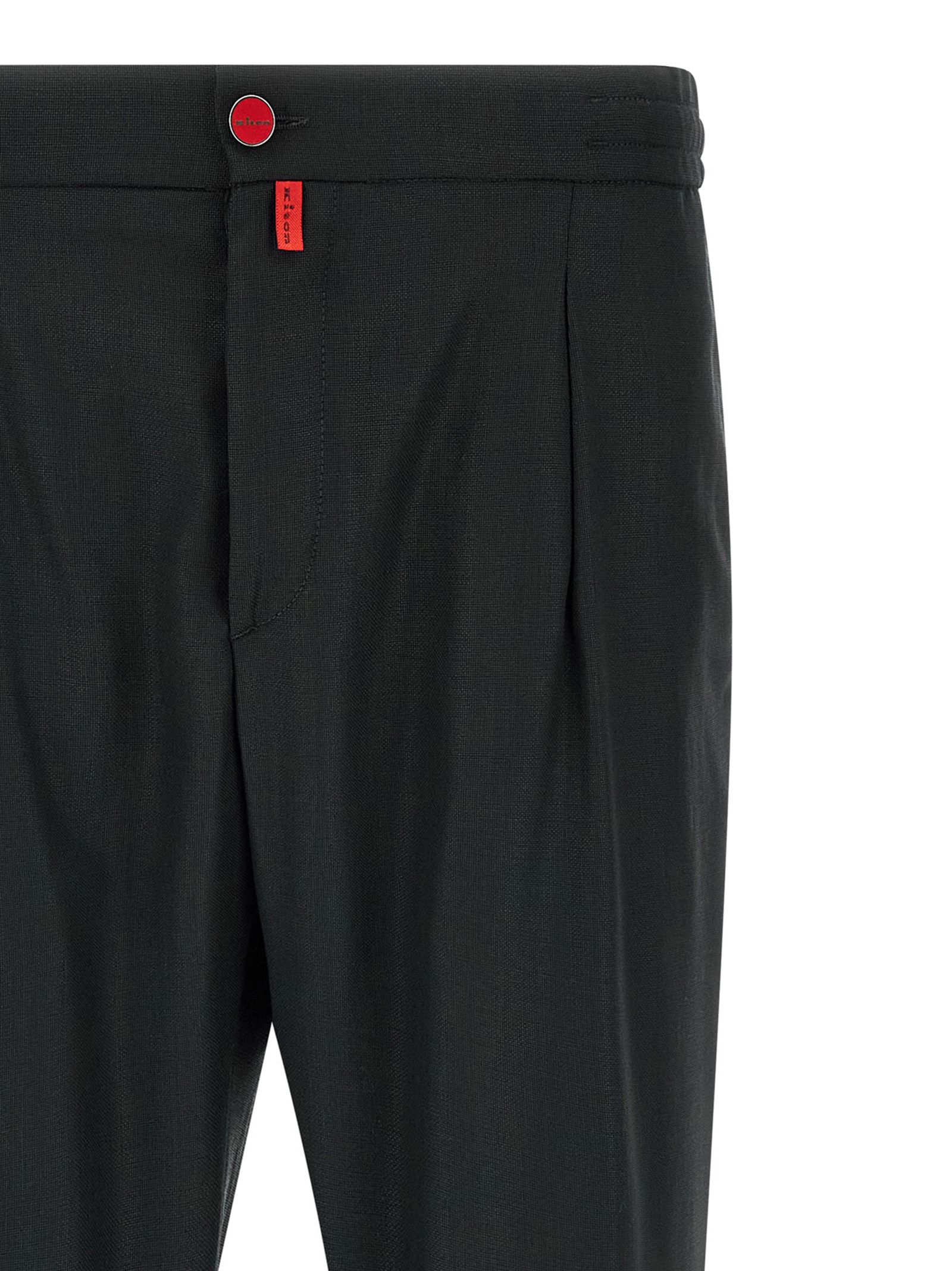 Kiton Gray Wool Casual Men's Pants - Kiton - Modalova