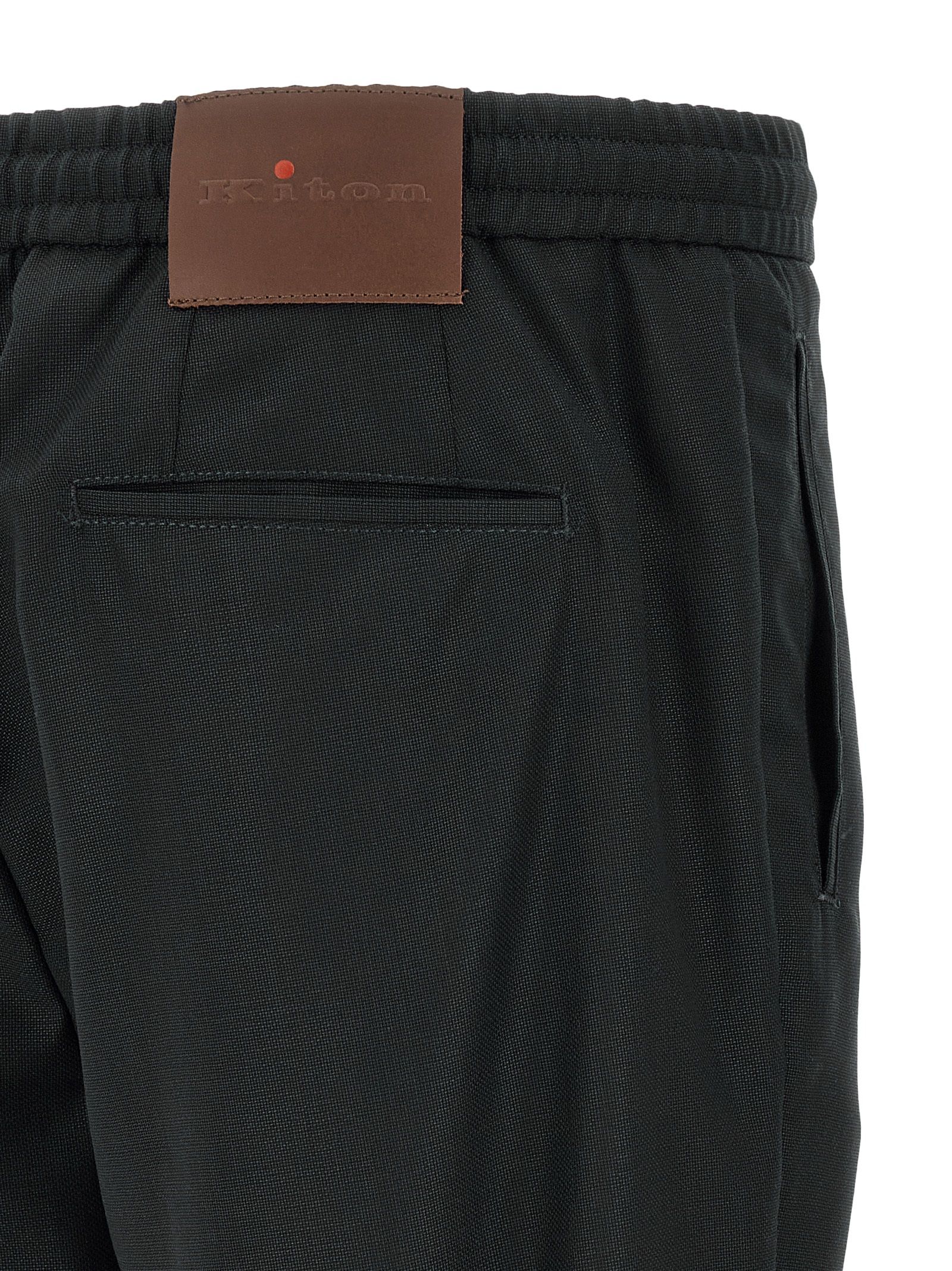 Kiton Gray Wool Casual Men's Pants - Kiton - Modalova