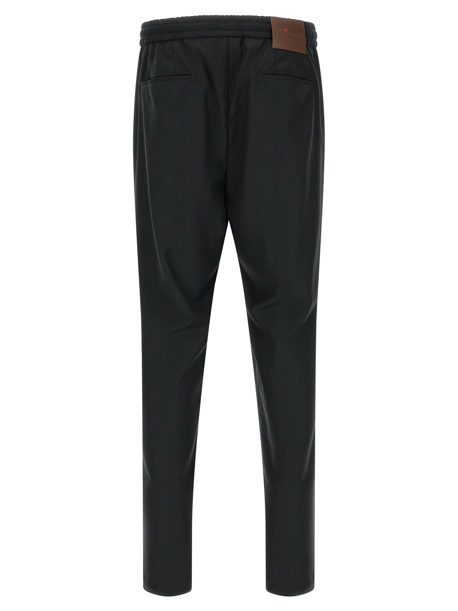 Kiton Gray Wool Casual Men's Pants - Kiton - Modalova