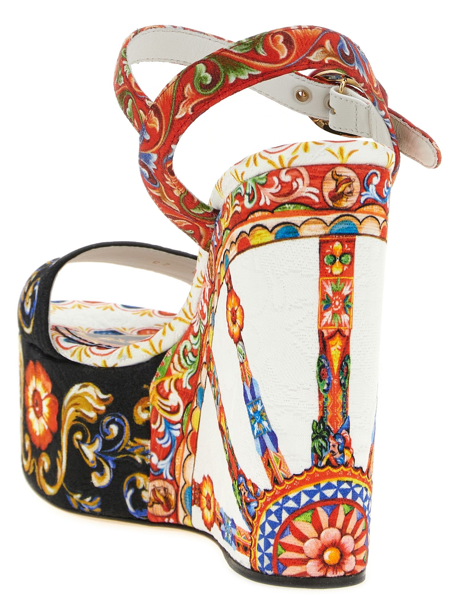 Viscose Wedge Women's Sandals - Dolce & Gabbana - Modalova