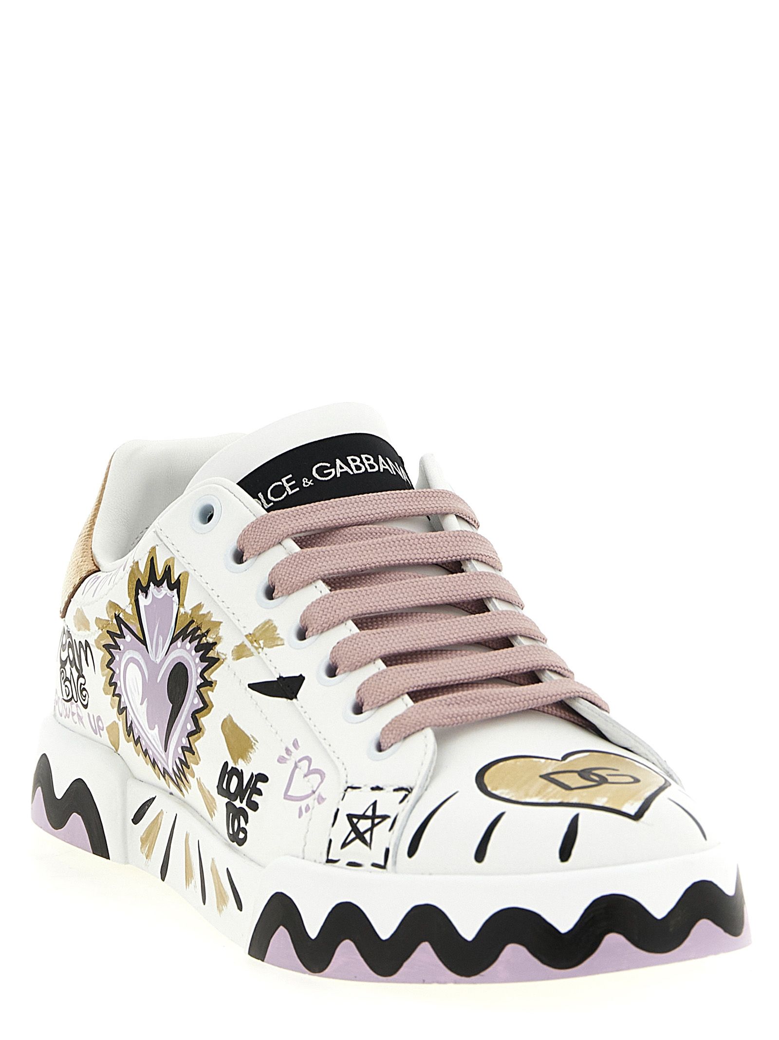 Calfskin Low Top Women's Sneakers - Dolce & Gabbana - Modalova