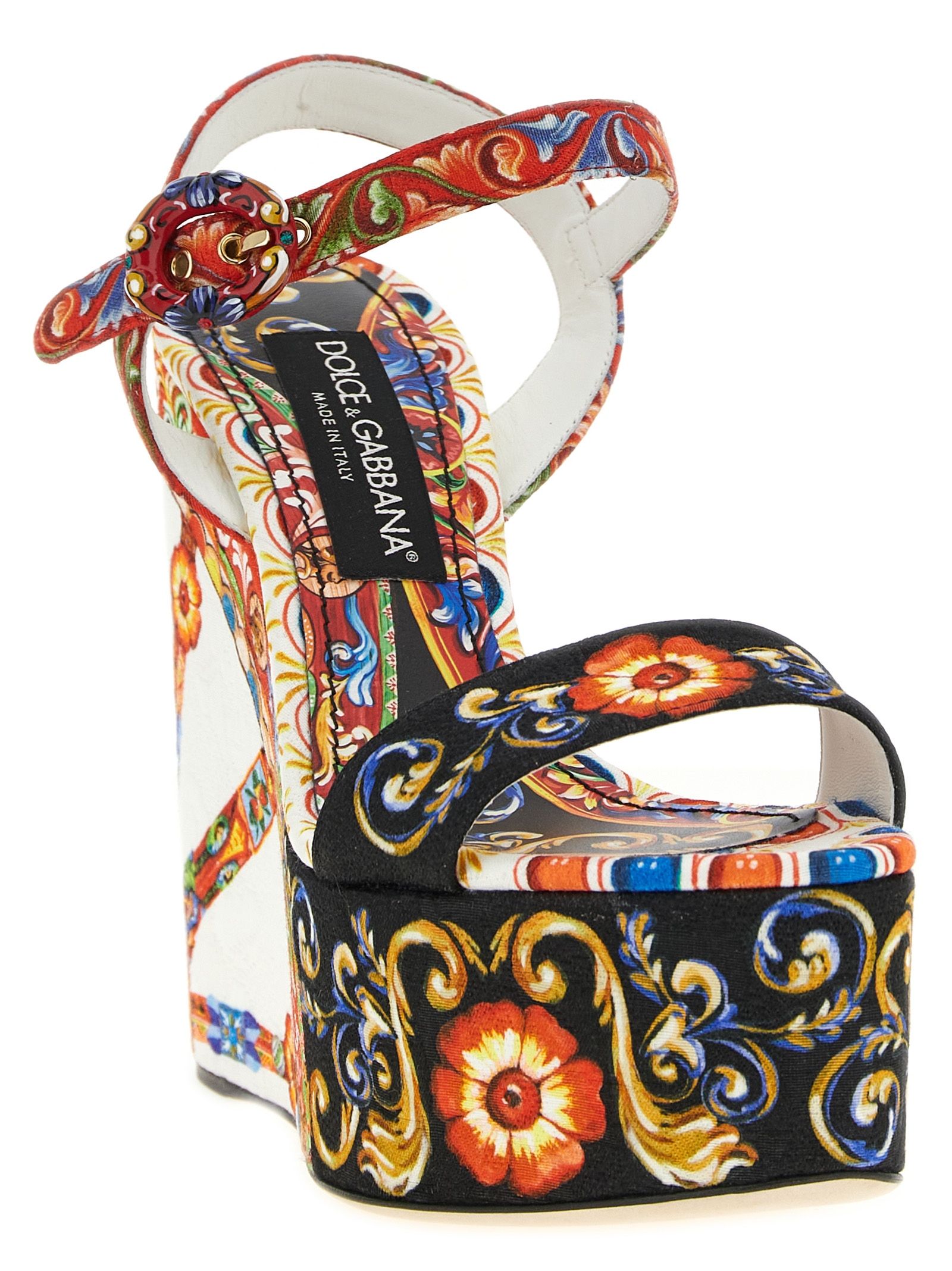 Viscose Wedge Women's Sandals - Dolce & Gabbana - Modalova