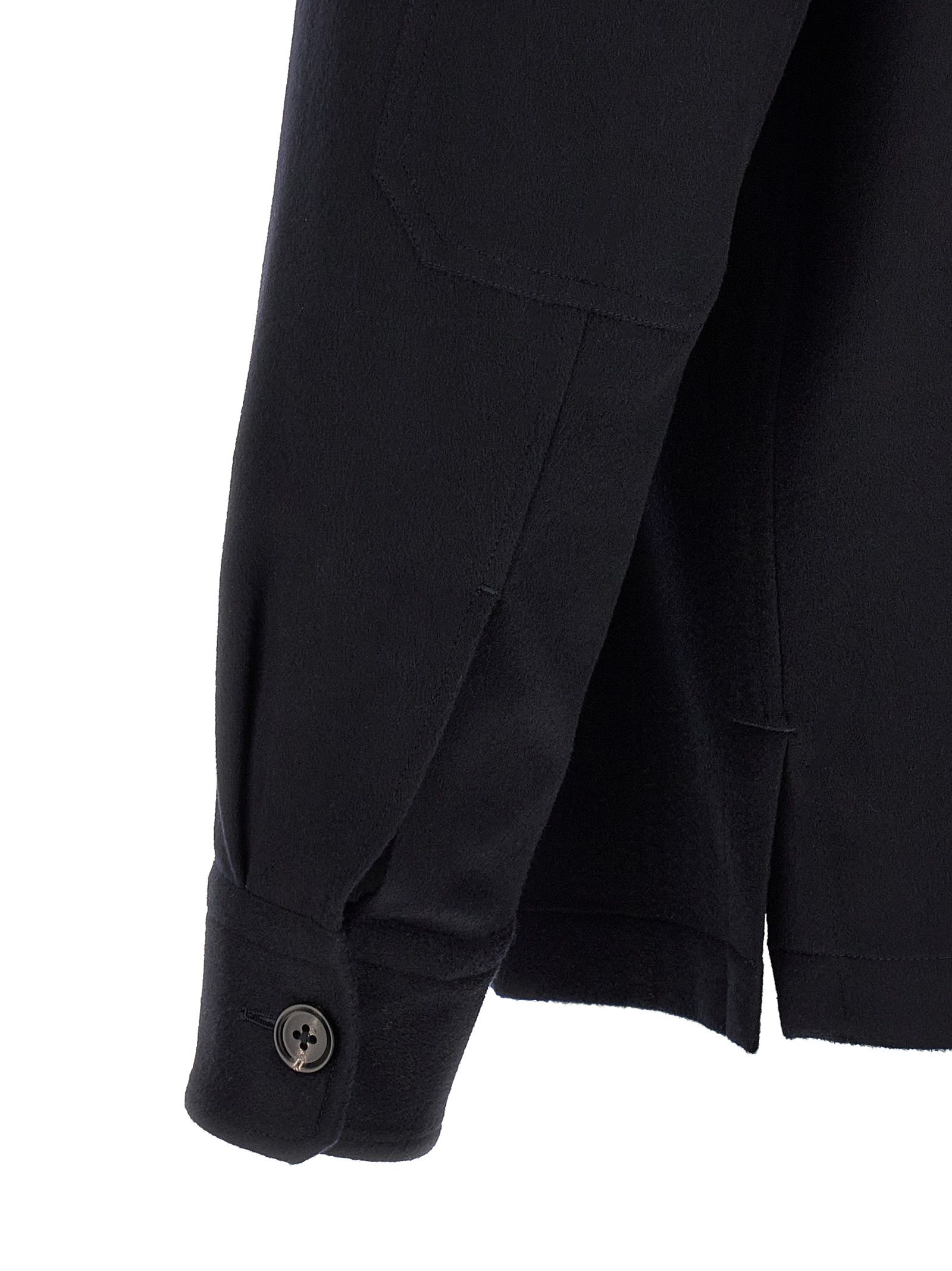 ZEGNA Blue Wool Men's Blouse - ZEGNA - Modalova