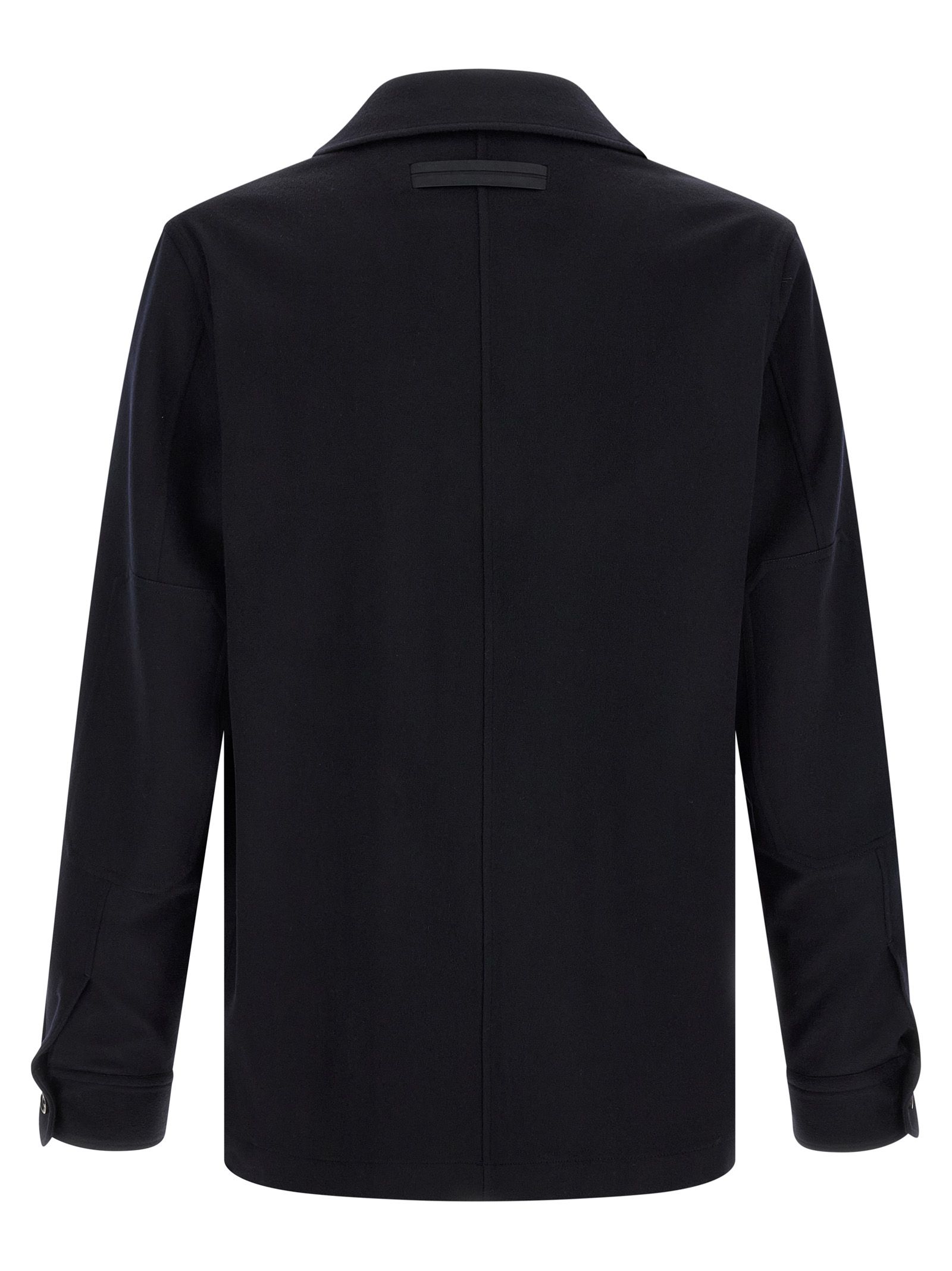 ZEGNA Blue Wool Men's Blouse - ZEGNA - Modalova