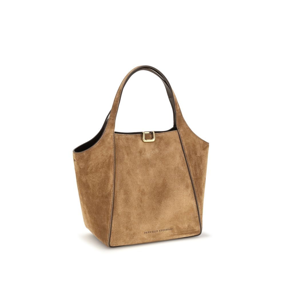 Calf Leather Bos Taurus Backet Women's Bag - Brunello Cucinelli - Modalova