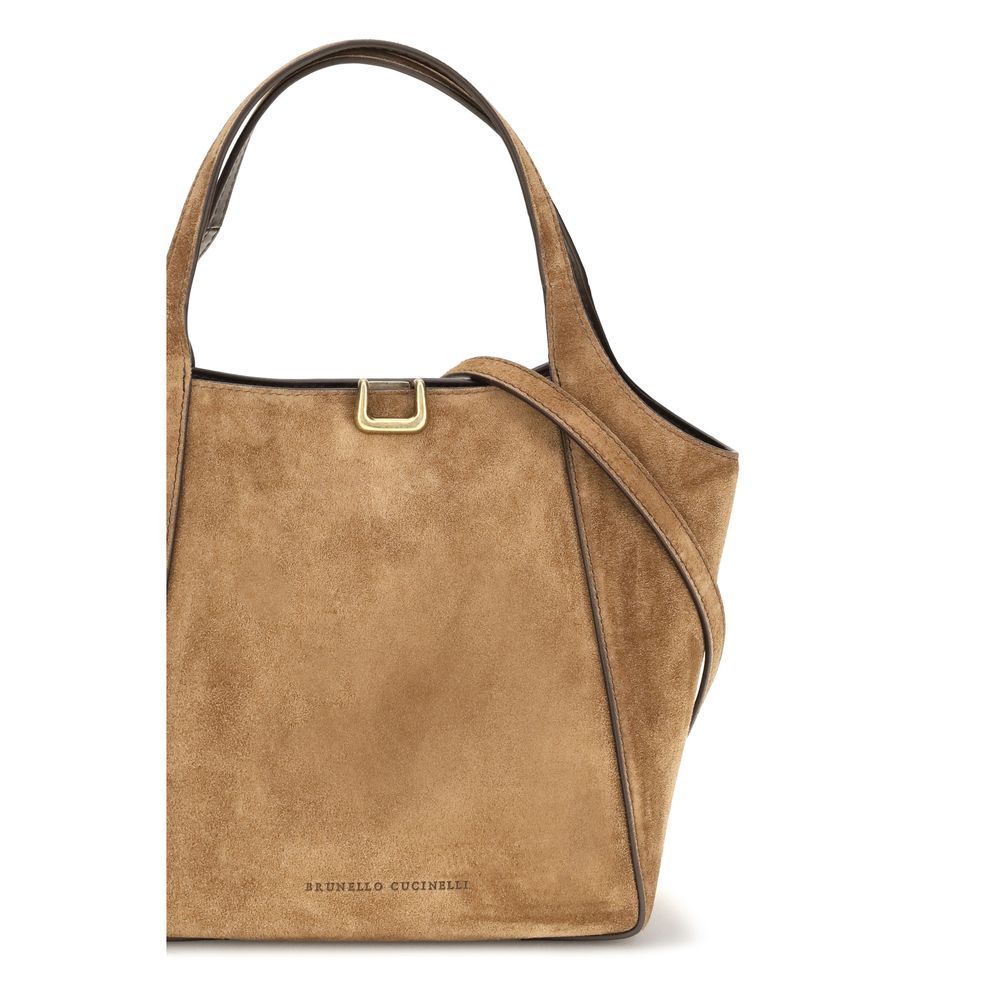 Calf Leather Bos Taurus Backet Women's Bag - Brunello Cucinelli - Modalova