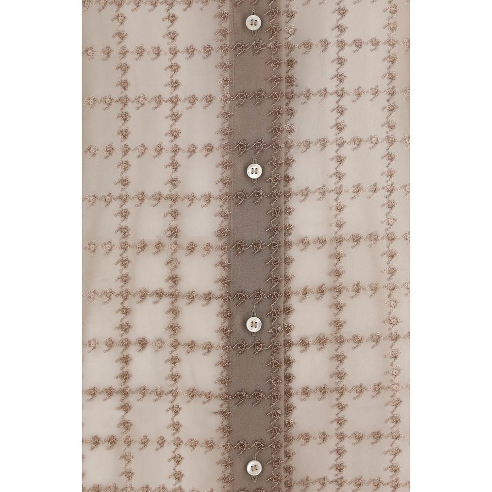 Silk Pattern Women's Shirt - Brunello Cucinelli - Modalova