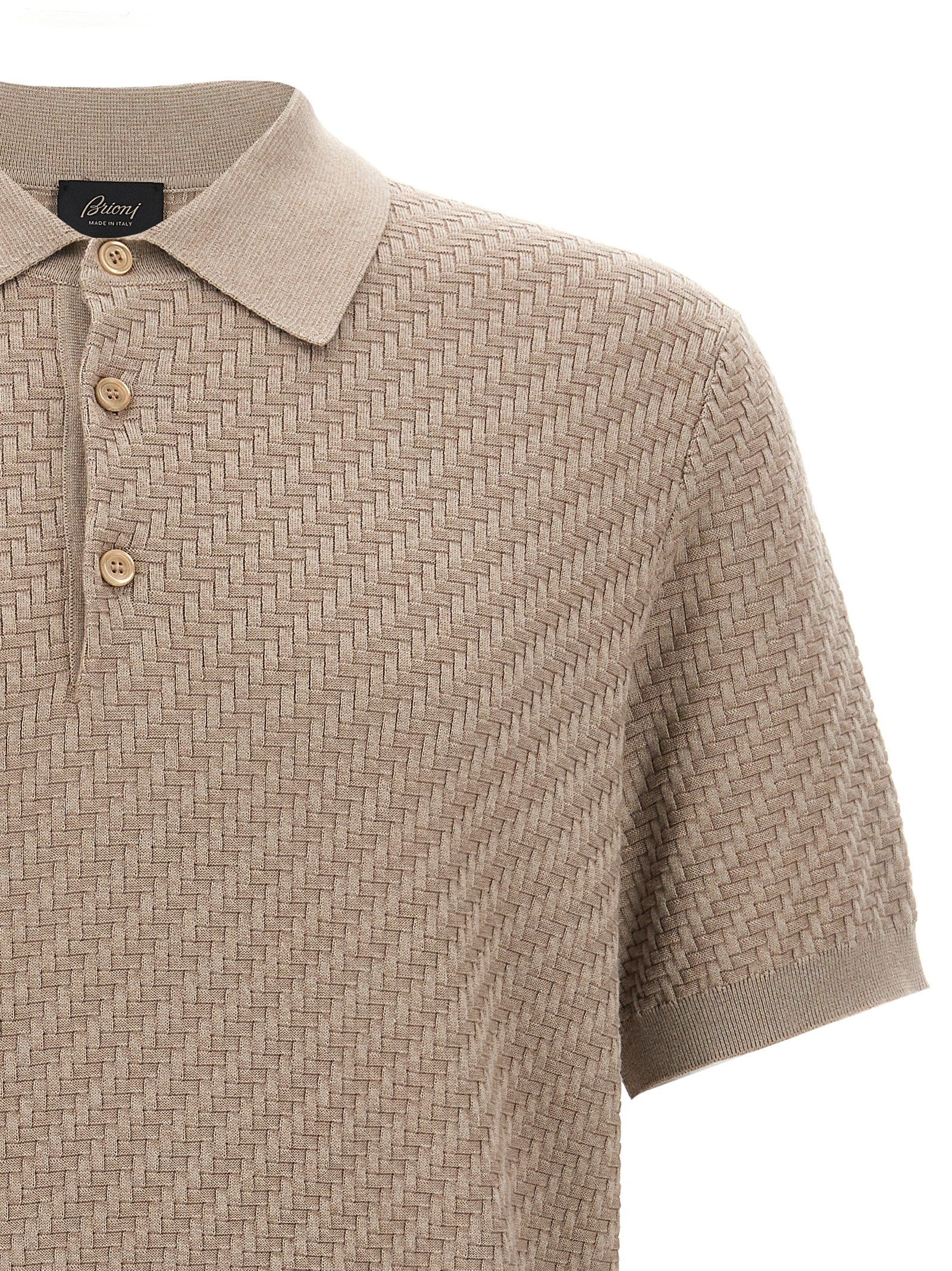 Cotton Polo Men's Shirt - Brioni - Modalova