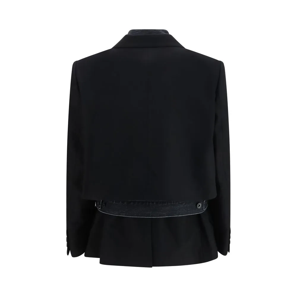 Wool Oves Aries Denim Women's Jacket - Sacai - Modalova