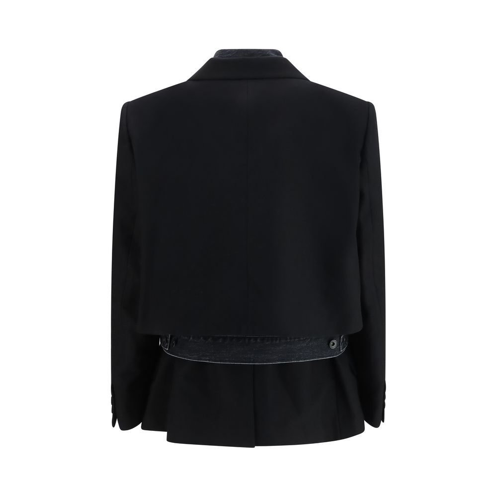 Wool Oves Aries Denim Women's Jacket - Sacai - Modalova