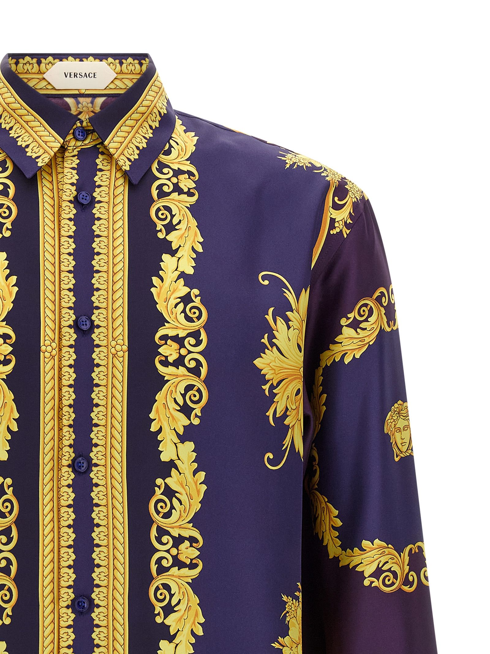 Silk Men's Blouse - Versace - Modalova