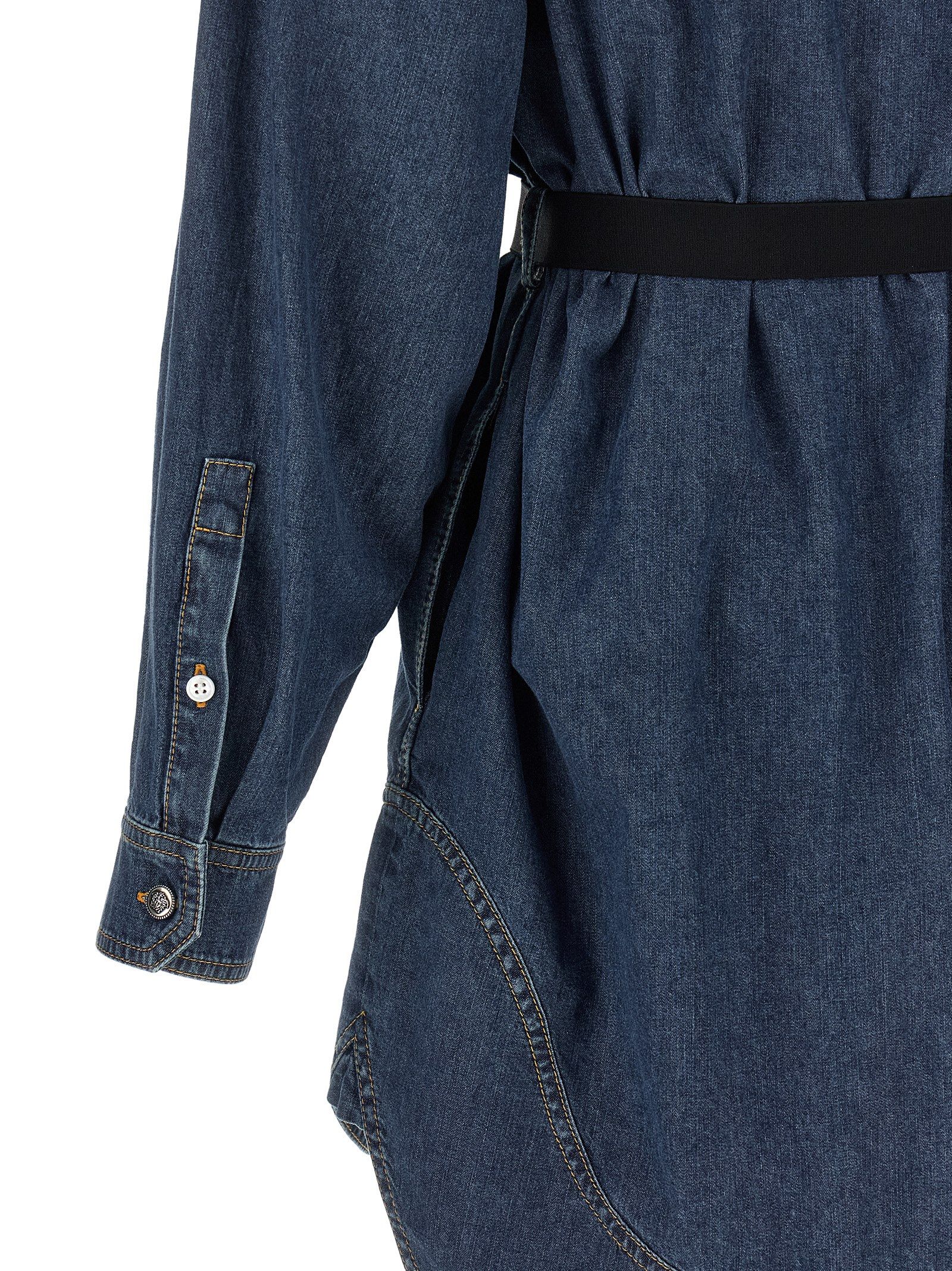 Cotton Short Women's Dress - Versace - Modalova