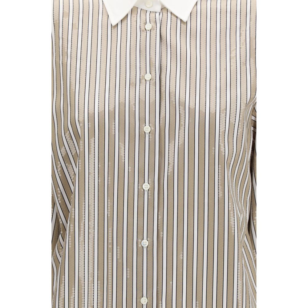 Cotton Pattern Women's Shirt - Brunello Cucinelli - Modalova