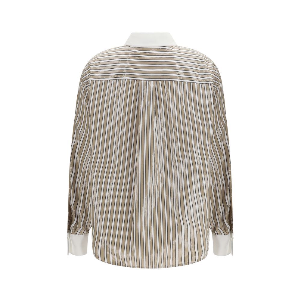 Cotton Pattern Women's Shirt - Brunello Cucinelli - Modalova