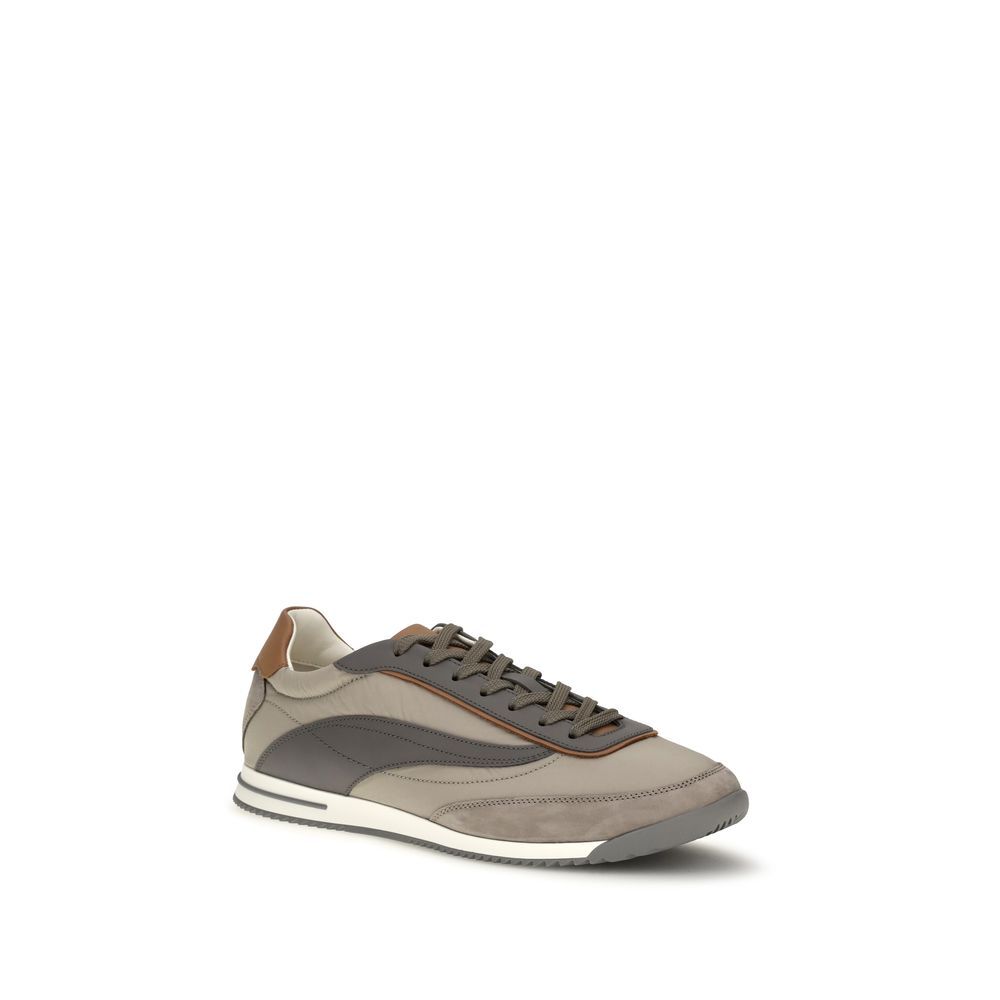 Suede Leather Men's Sneakers - Brunello Cucinelli - Modalova