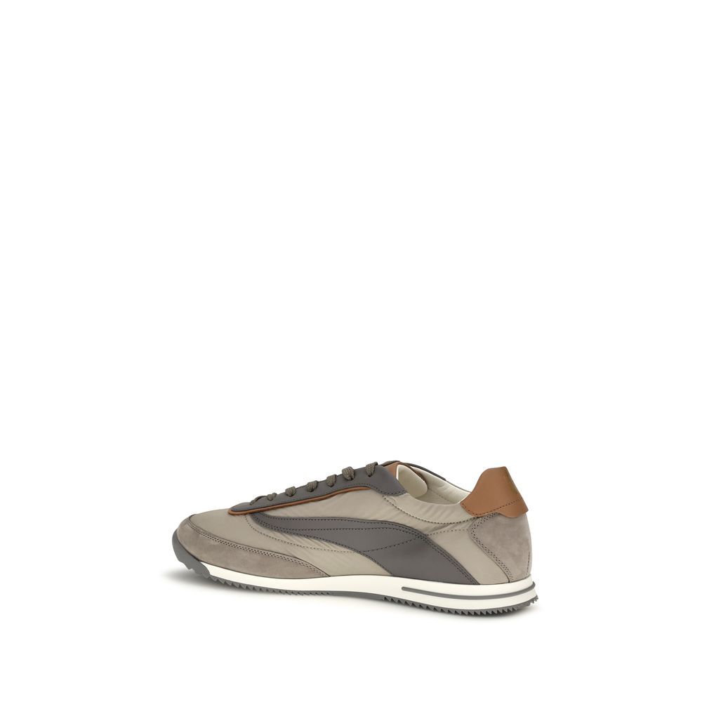Suede Leather Men's Sneakers - Brunello Cucinelli - Modalova