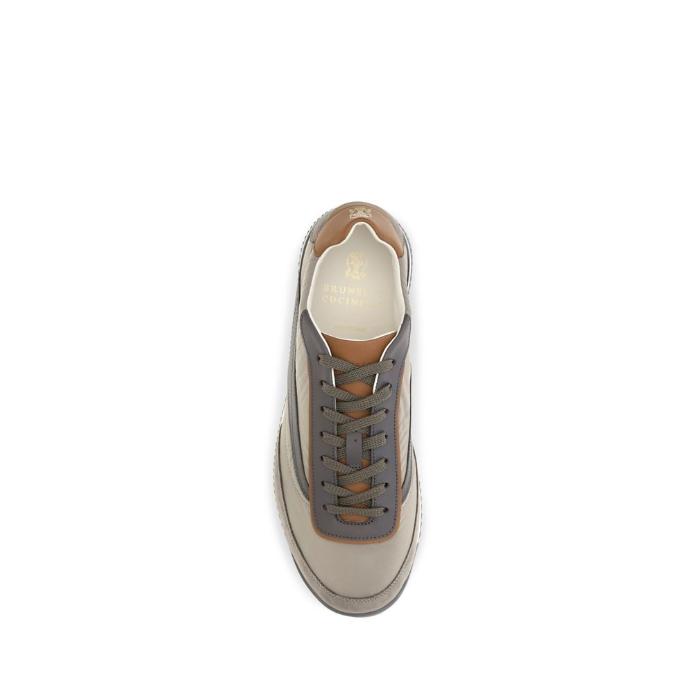 Suede Leather Men's Sneakers - Brunello Cucinelli - Modalova