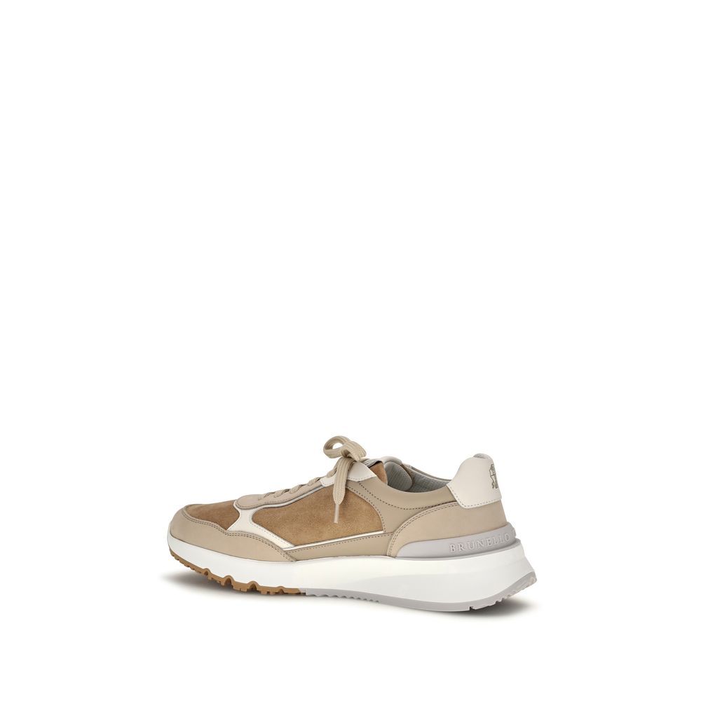 Calf Leather Bos Taurus Low Top Men's Sneakers - Brunello Cucinelli - Modalova