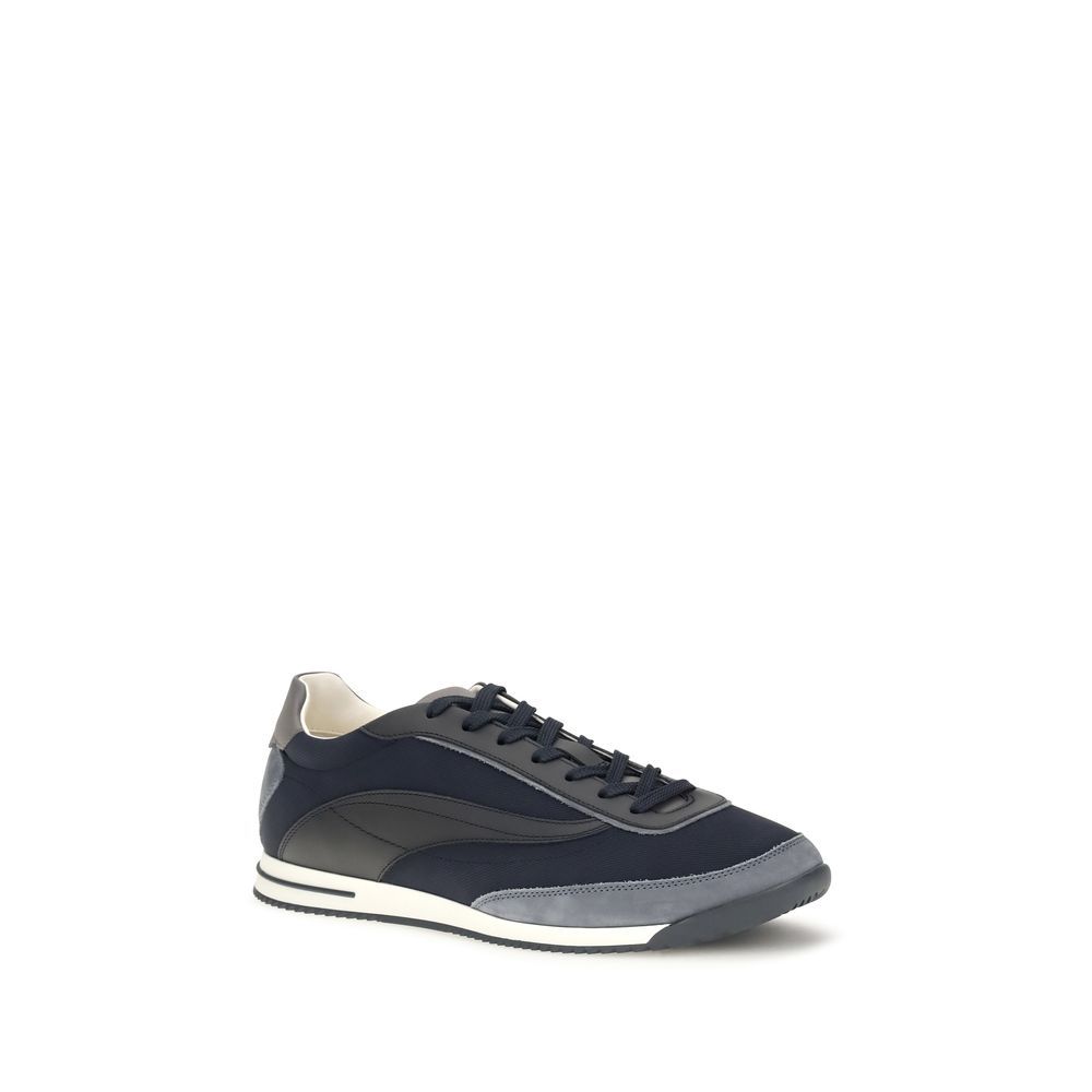 Suede Leather Low Top Men's Sneakers - Brunello Cucinelli - Modalova