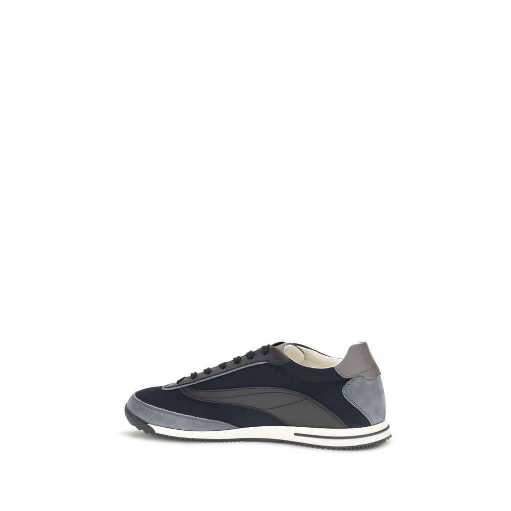Suede Leather Low Top Men's Sneakers - Brunello Cucinelli - Modalova