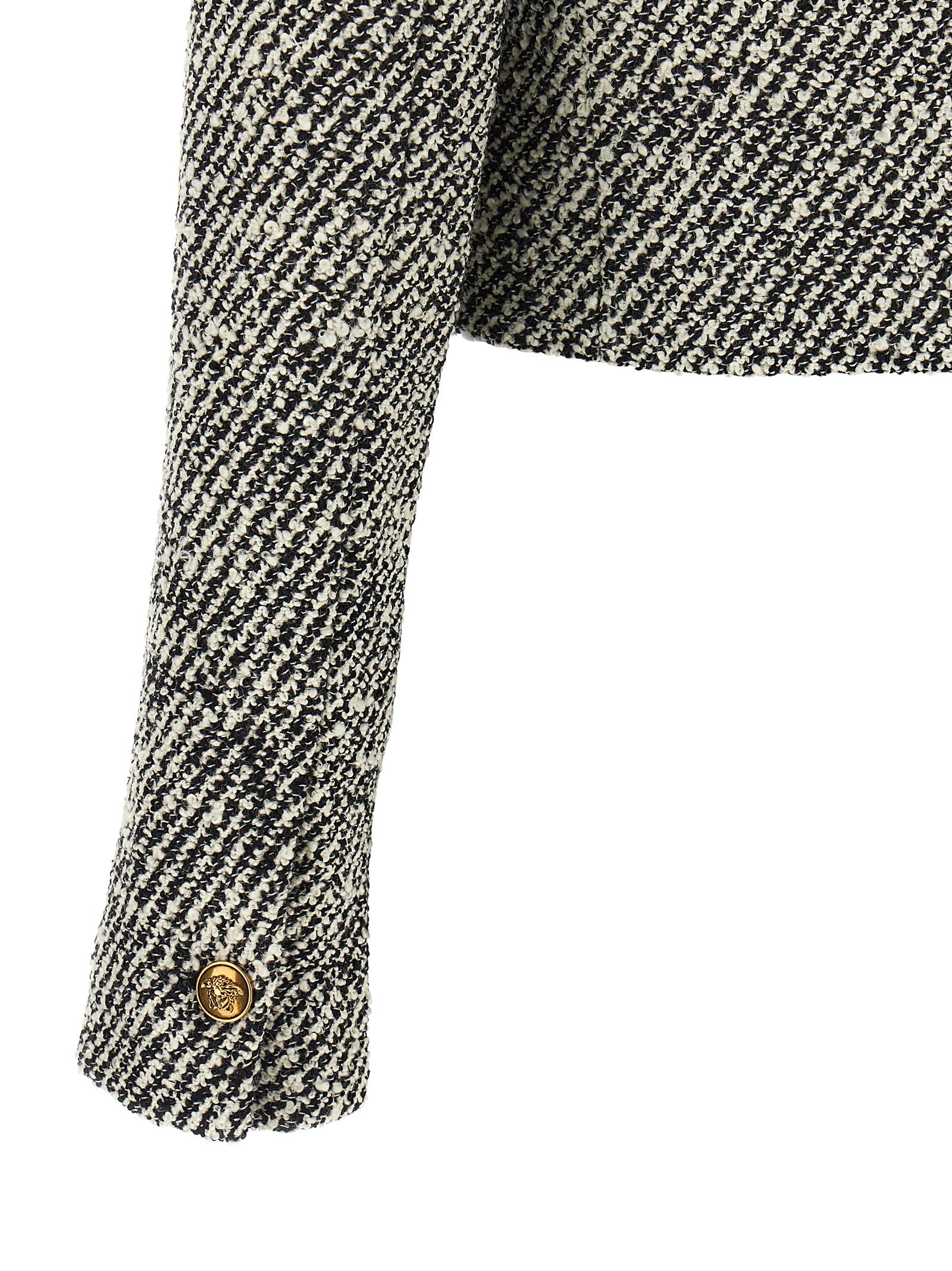 Virgin Wool Full-Length Women's Jacket - Versace - Modalova