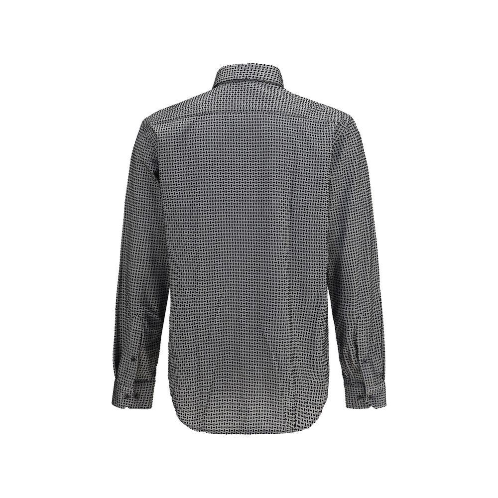 Cotton Pattern Men's Shirt - Giorgio Armani - Modalova