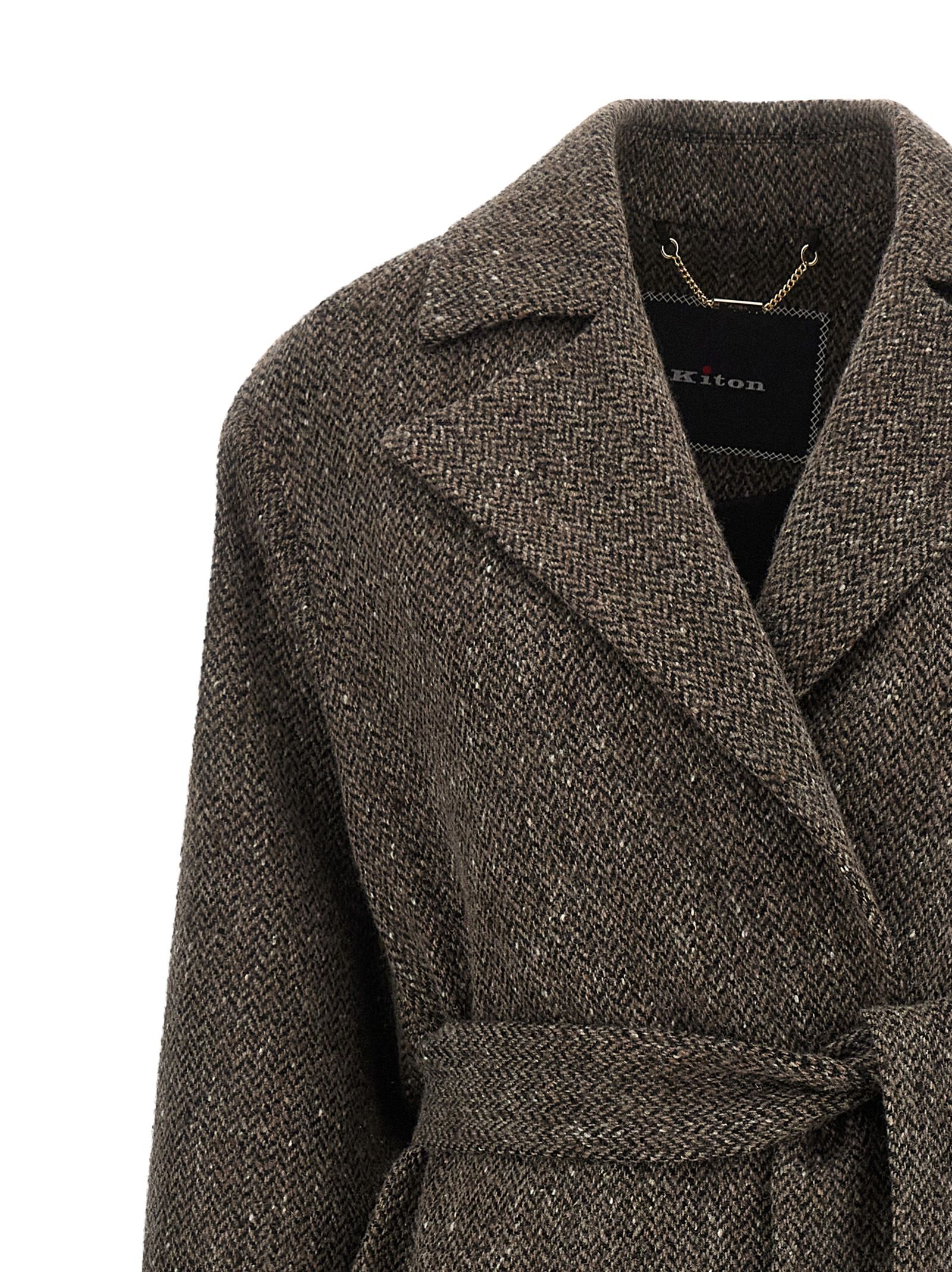 Virgin Wool Women's Coat - Kiton - Modalova