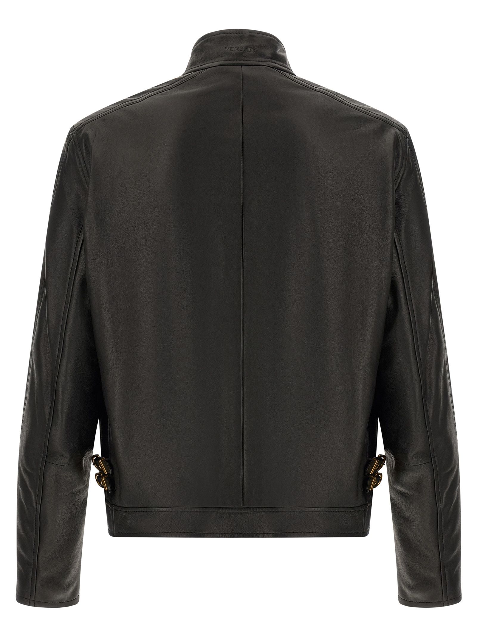 Lamb Leather Leather Men's Jacket - Versace - Modalova