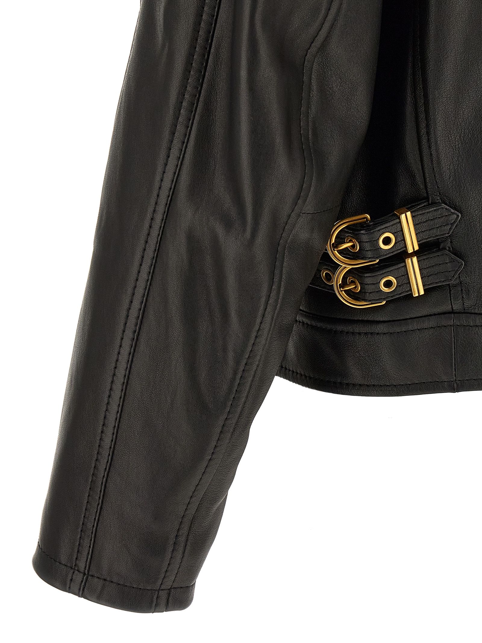 Lamb Leather Leather Men's Jacket - Versace - Modalova