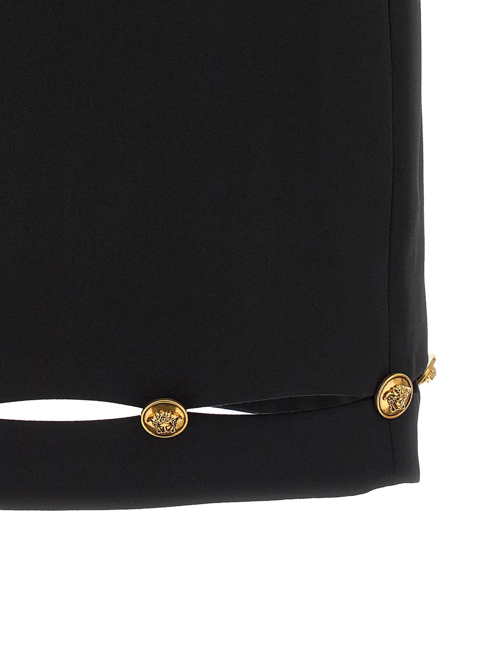 Virgin Wool Long Women's Skirt - Versace - Modalova