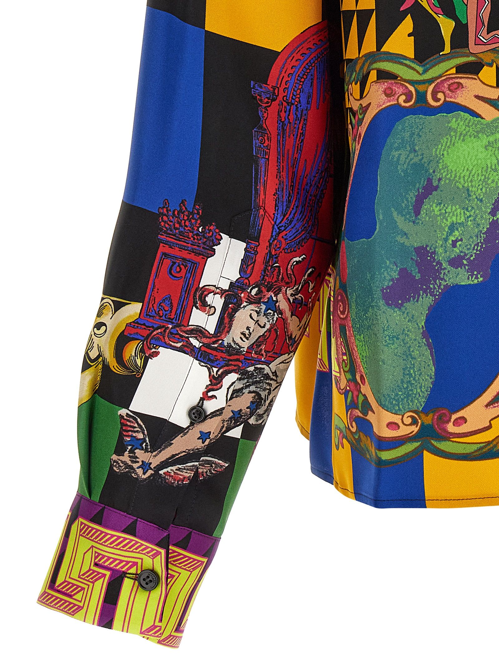 Silk Men's Blouse - Versace - Modalova