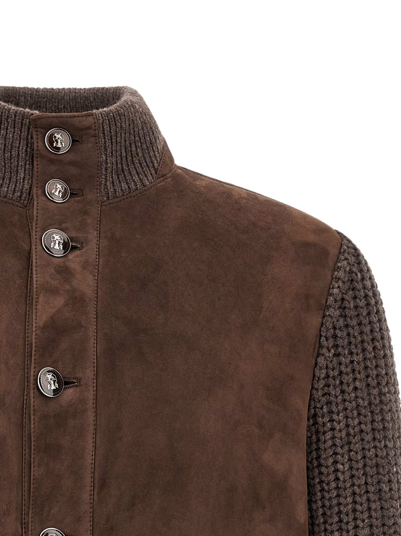 Lamb Leather Leather Men's Jacket - Brunello Cucinelli - Modalova