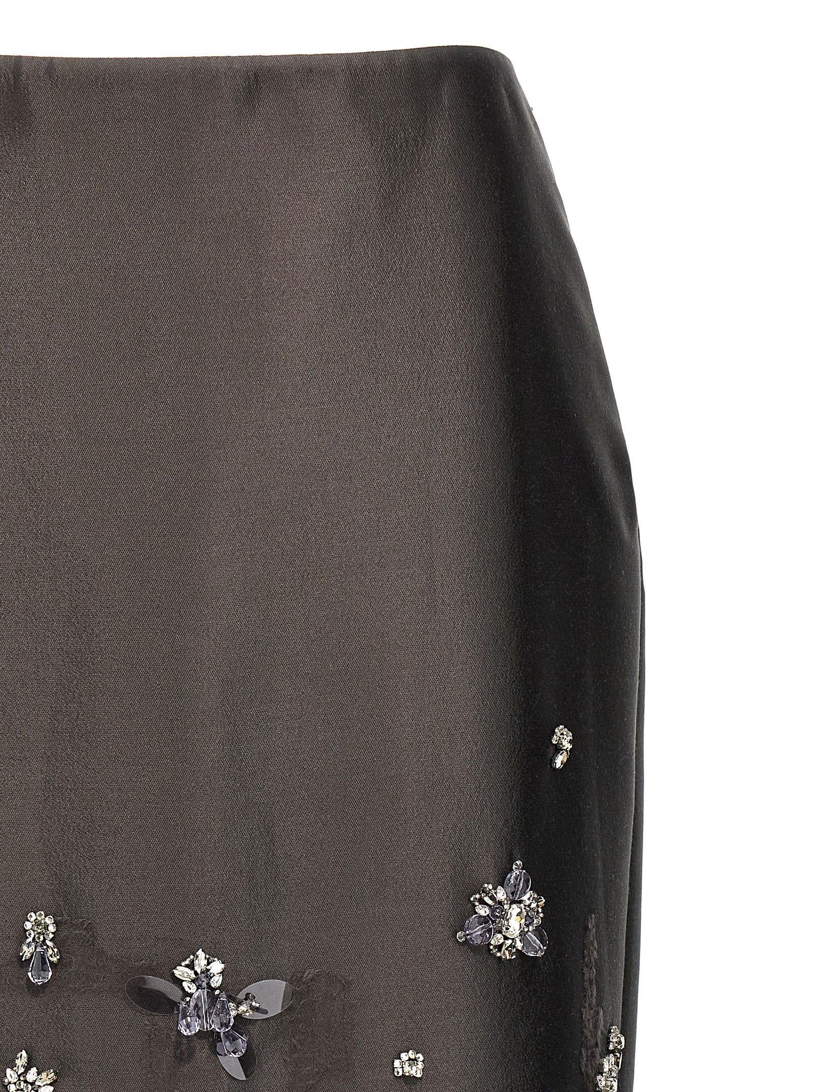 Prada Gray Silk Midi Women's Skirt - Prada - Modalova
