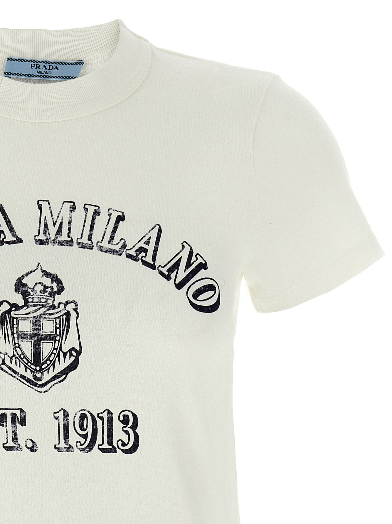 Prada White Cotton Women's T-Shirt - Prada - Modalova