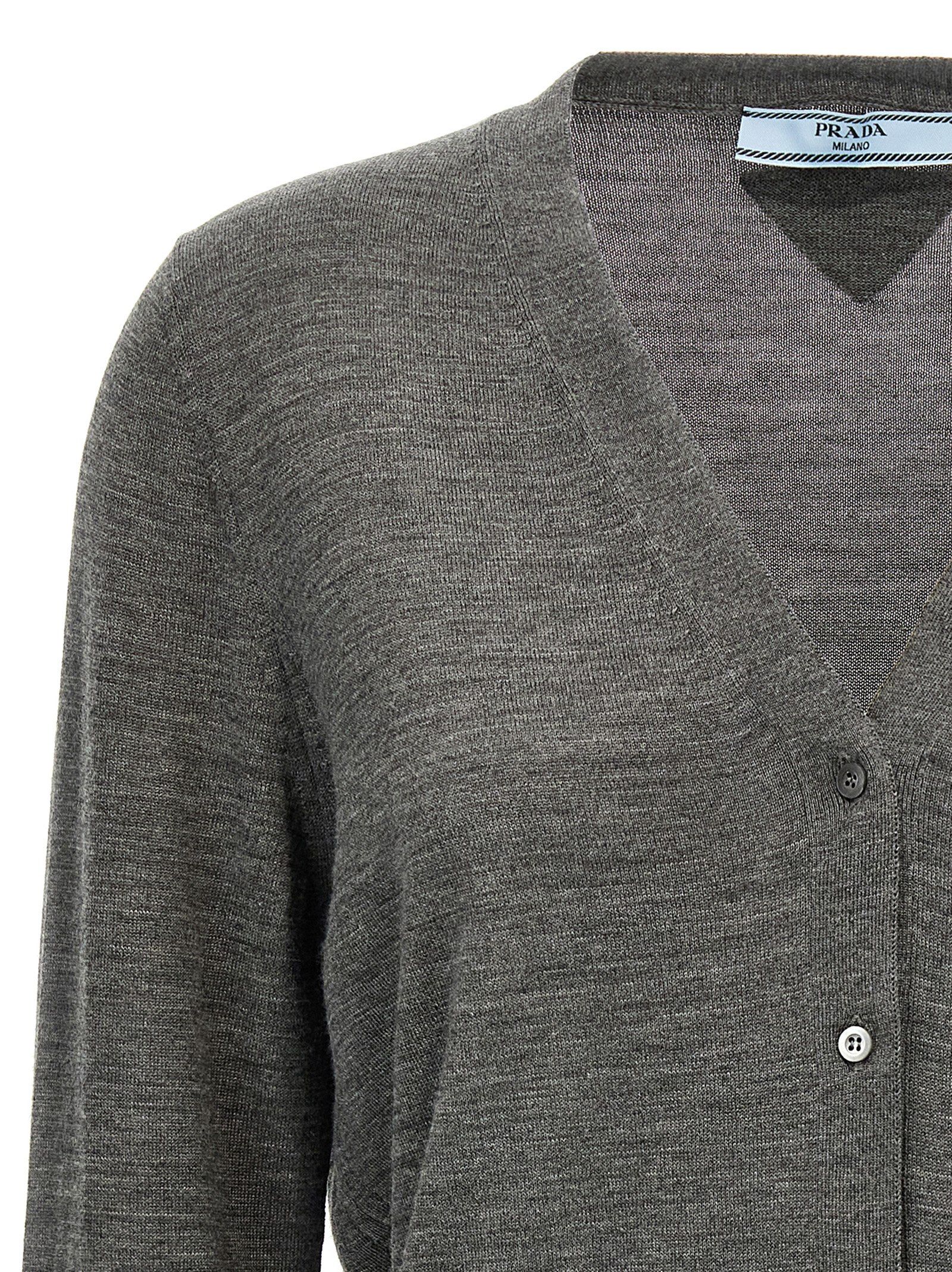 Virgin Wool Women's Cardigan - Prada - Modalova