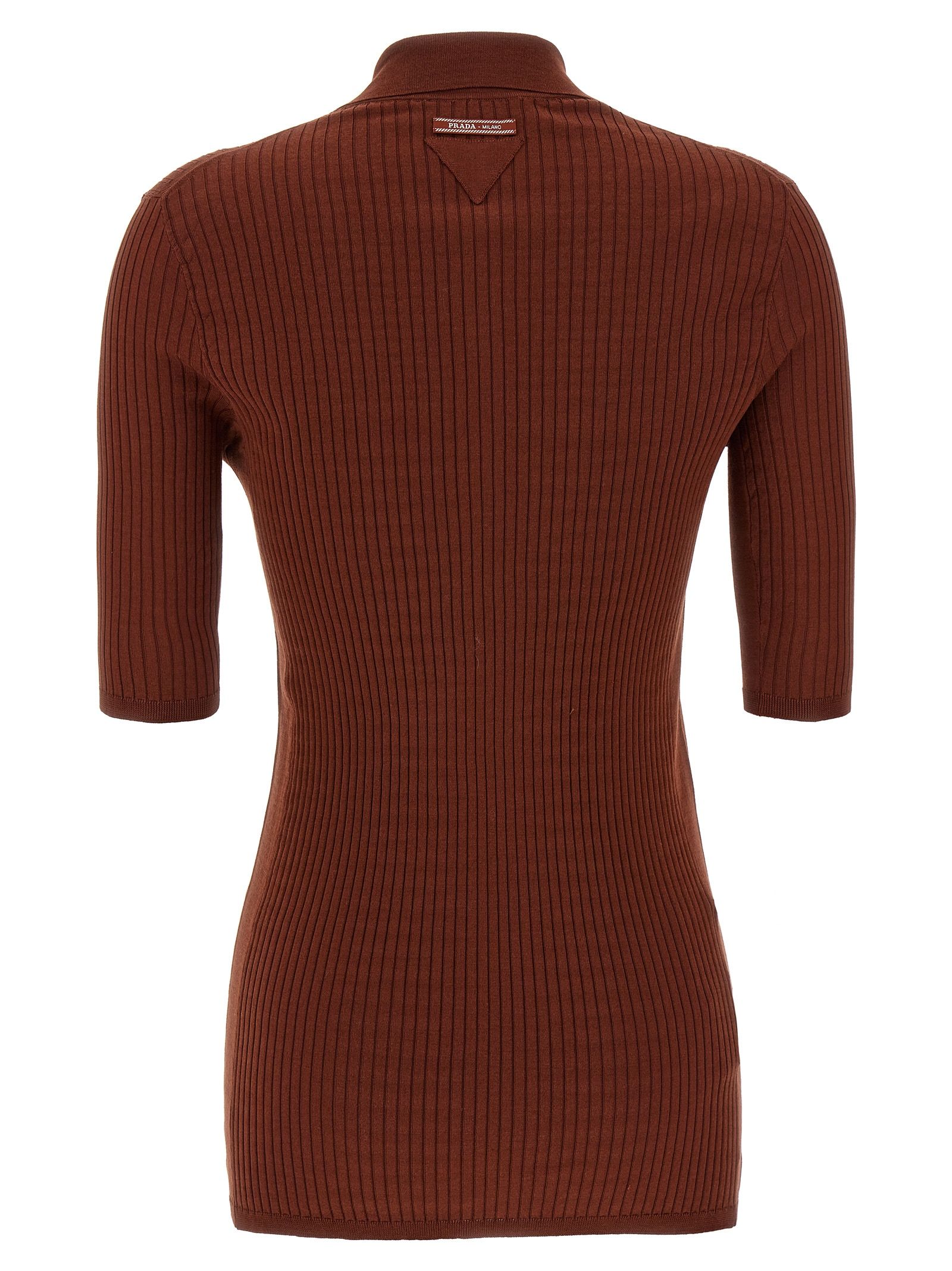 Cotton Polo Women's Shirt - Prada - Modalova