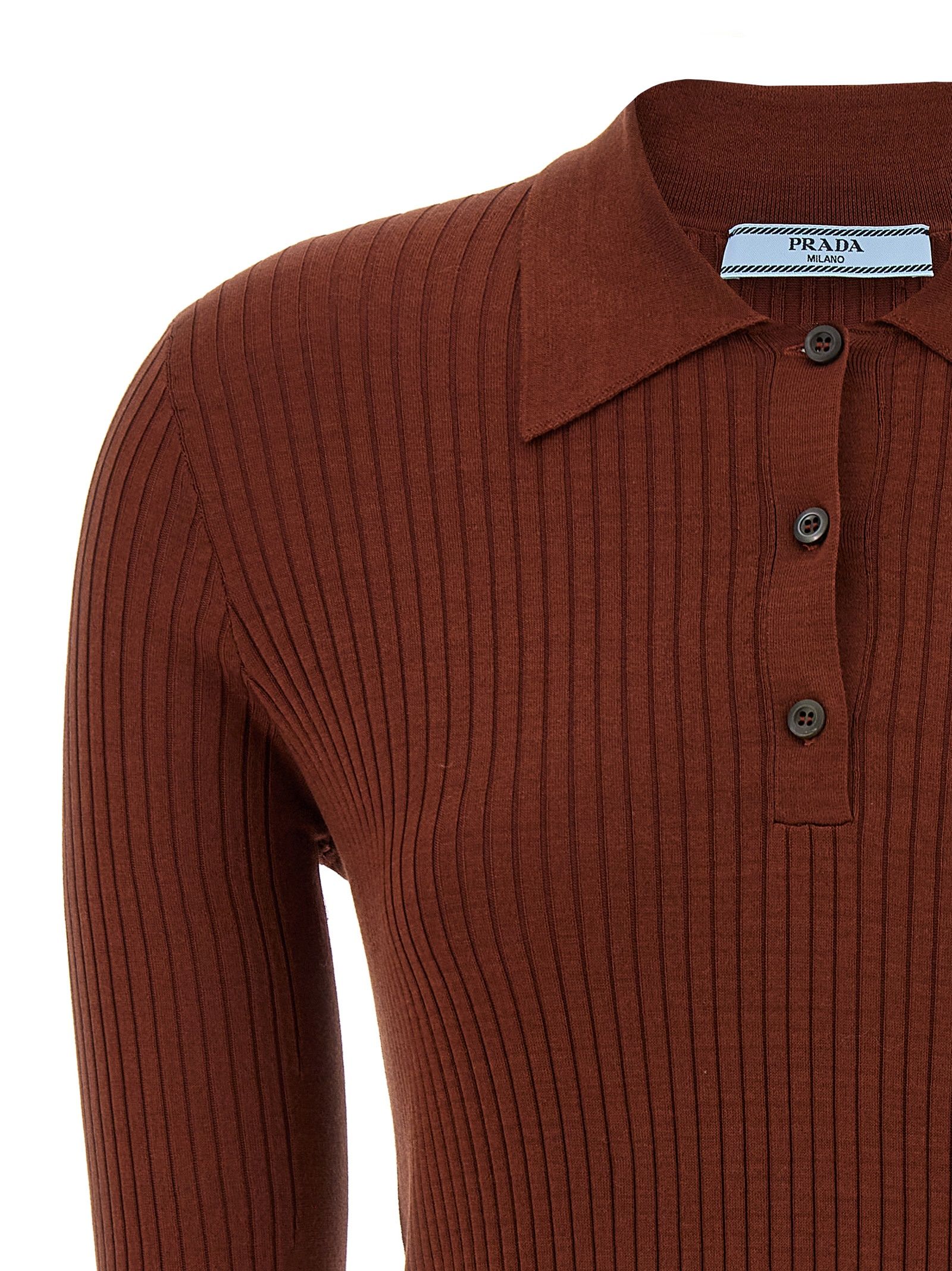 Cotton Polo Women's Shirt - Prada - Modalova