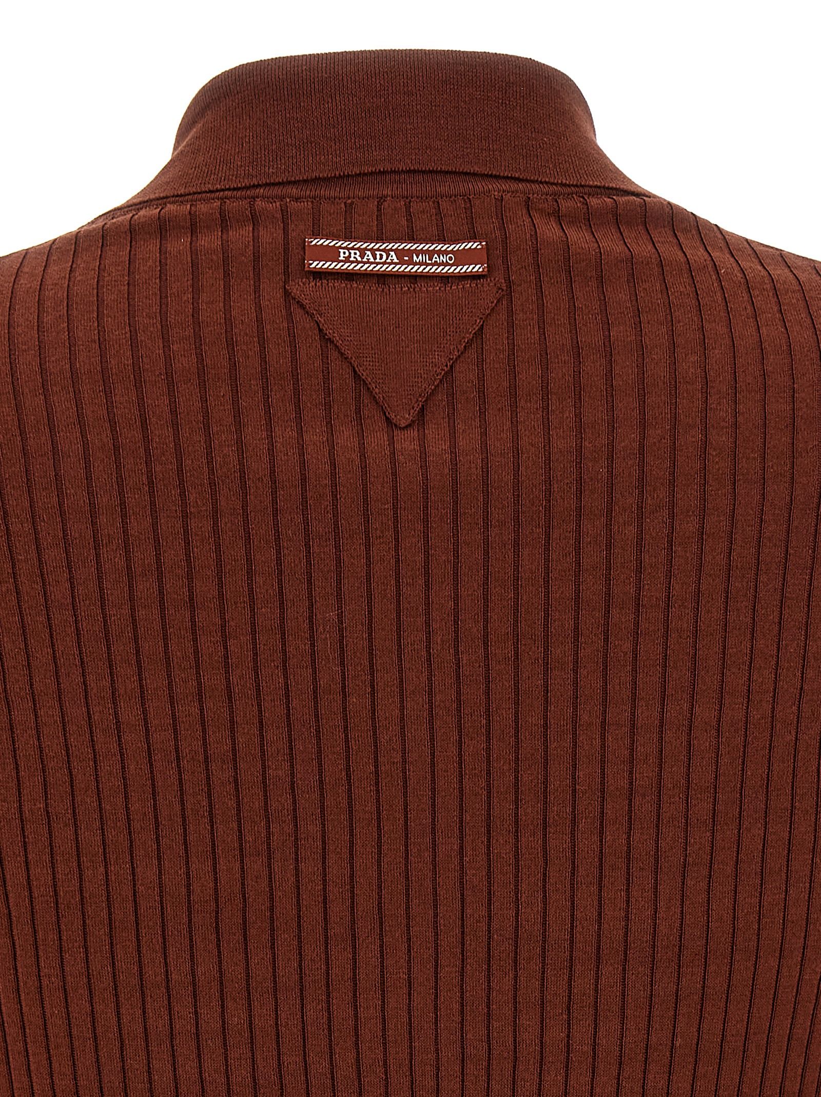 Cotton Polo Women's Shirt - Prada - Modalova