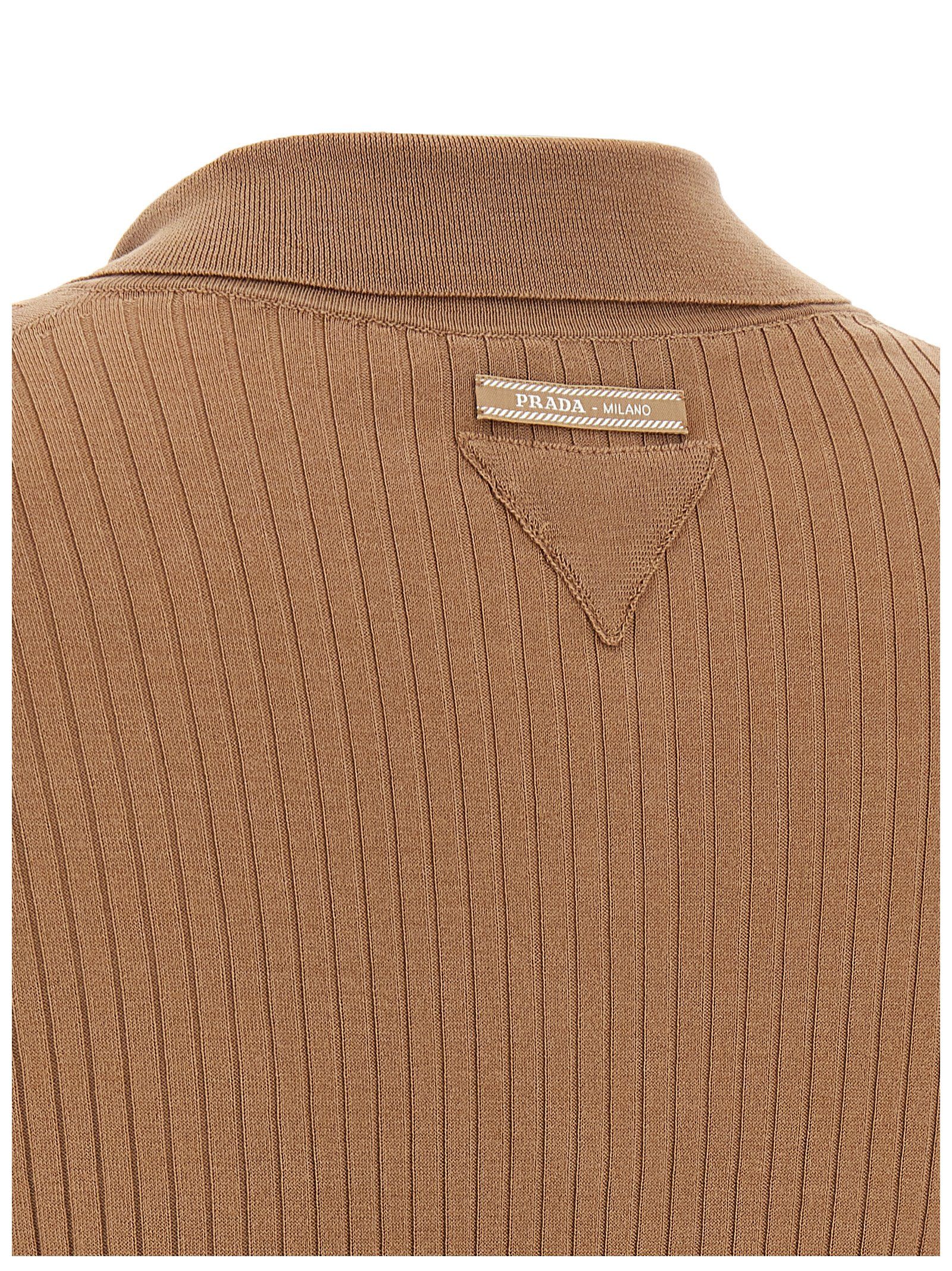 Cotton Polo Women's Shirt - Prada - Modalova