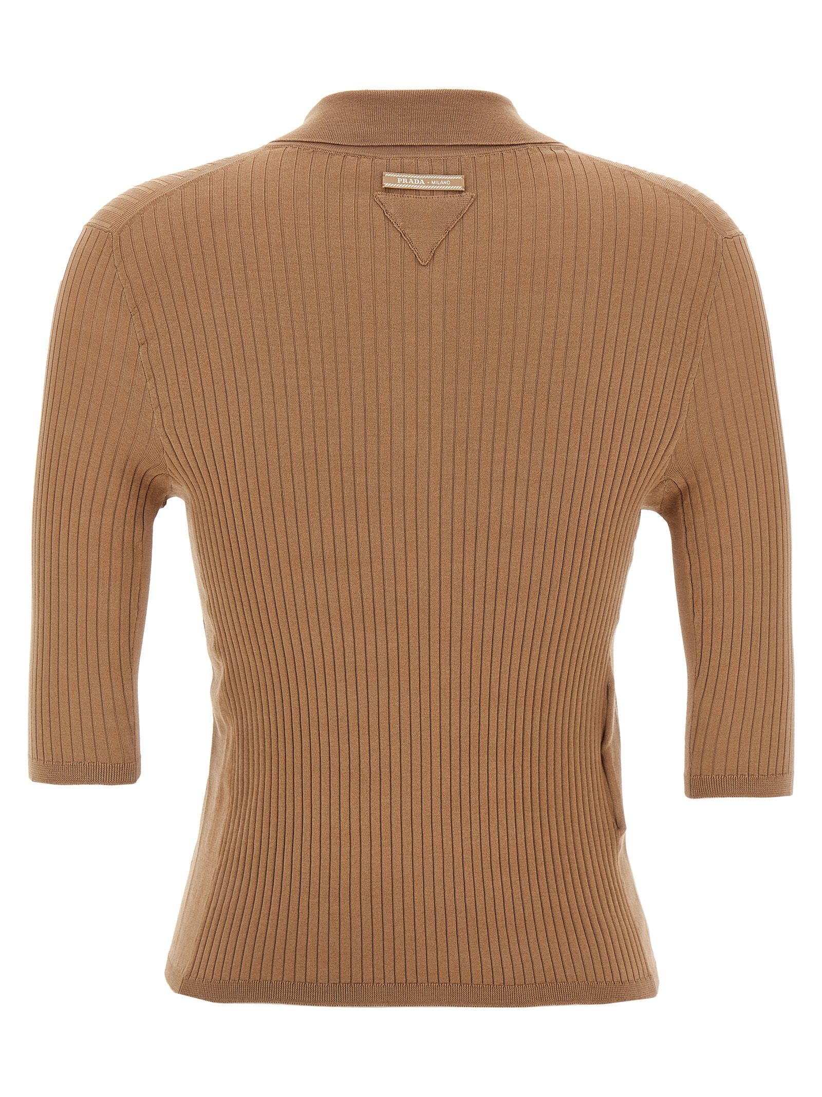 Cotton Polo Women's Shirt - Prada - Modalova