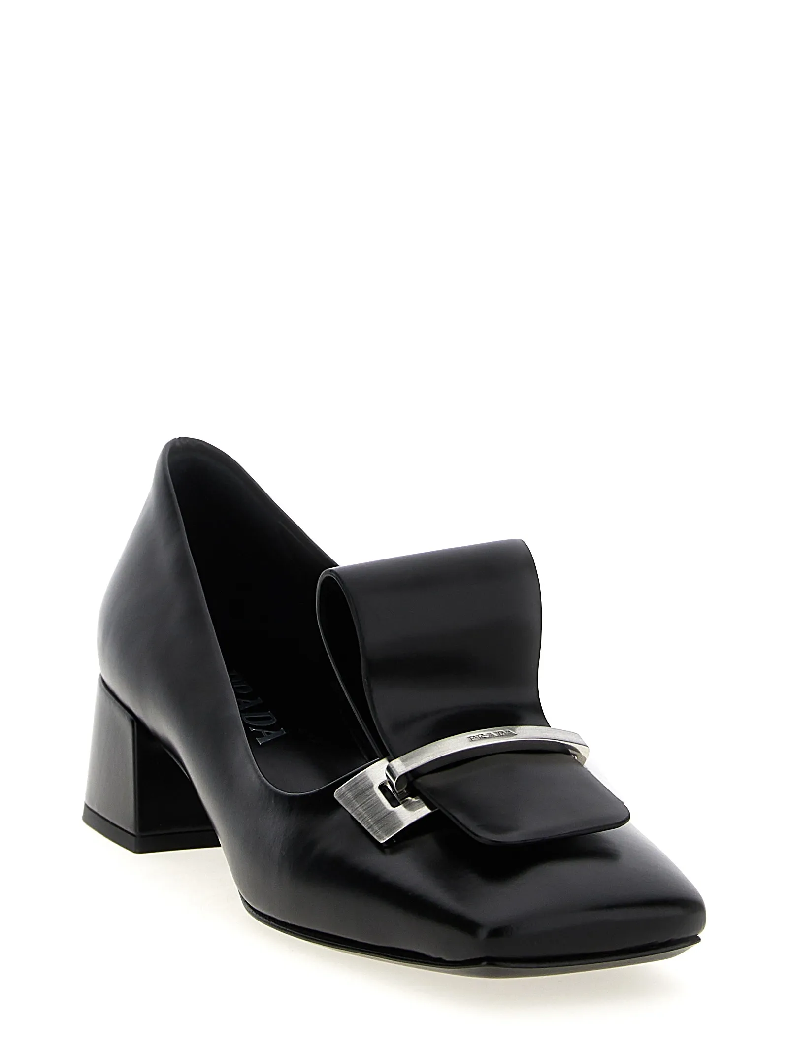 Calfskin Mid Heel Women's Pumps - Prada - Modalova