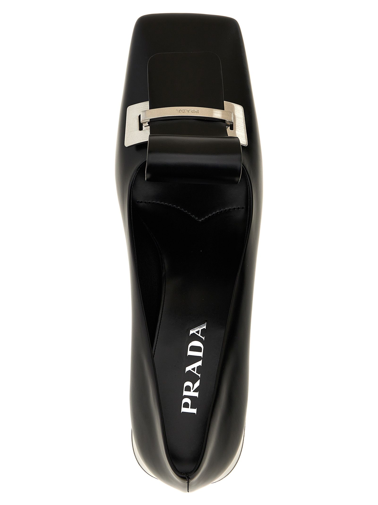 Calfskin Mid Heel Women's Pumps - Prada - Modalova