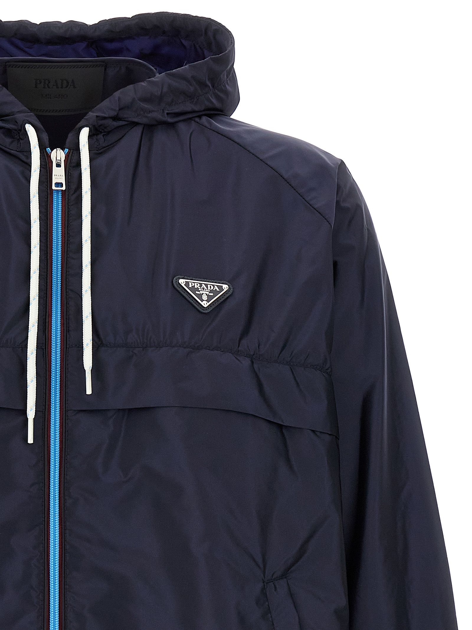 Recycled Polyamide Men's Jacket - Prada - Modalova
