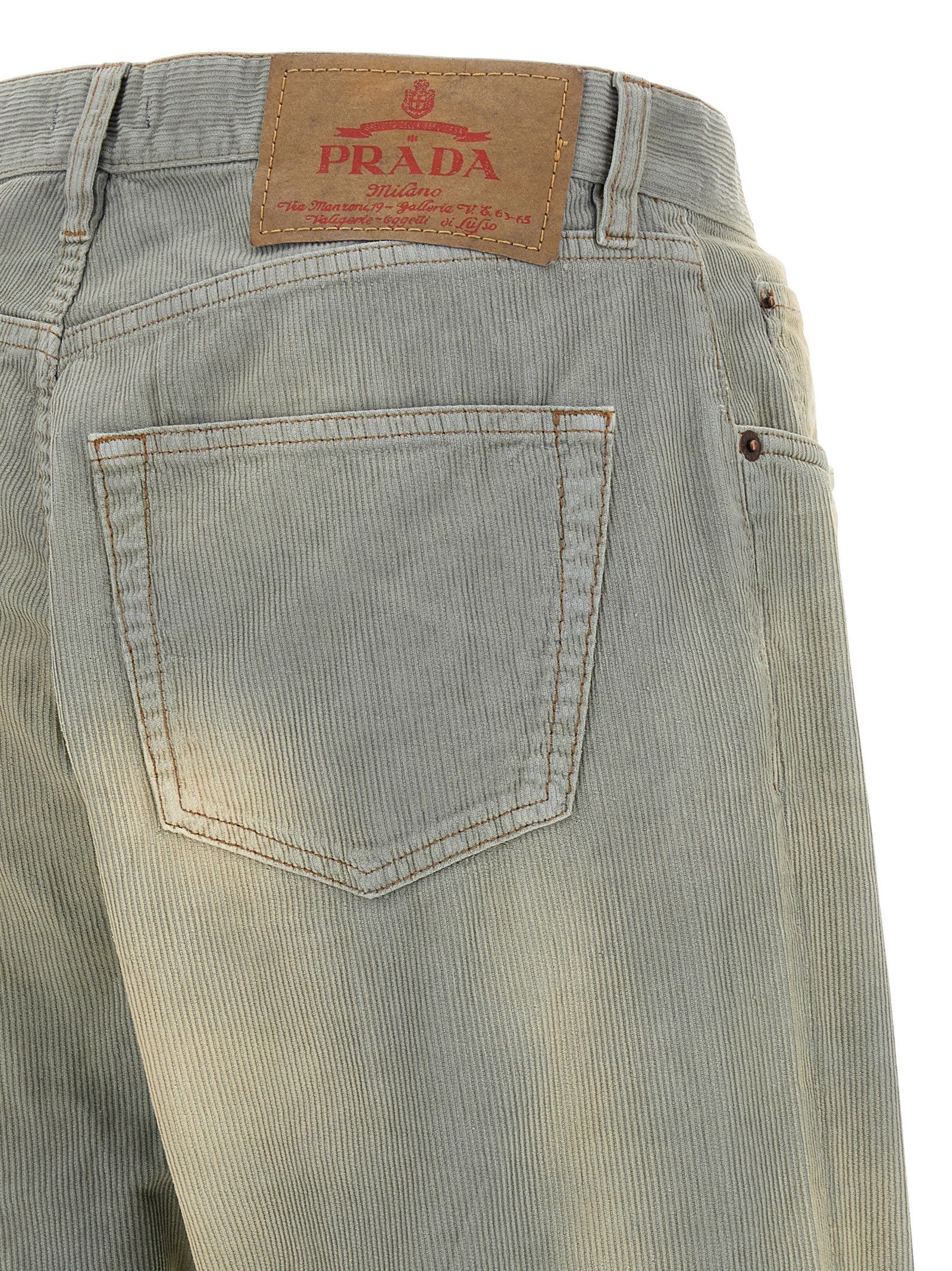 Cotton Casual Men's Pants - Prada - Modalova