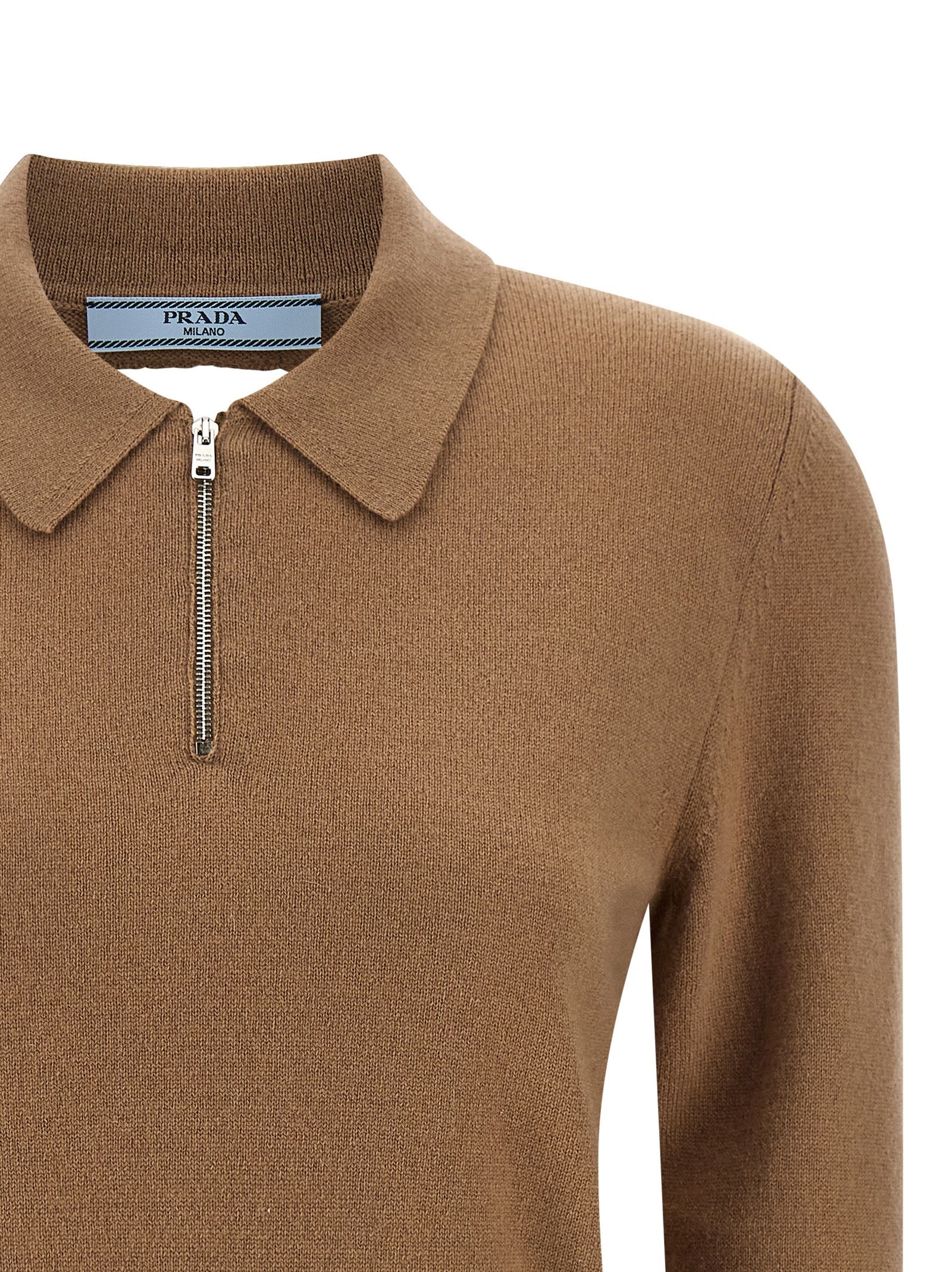 Cashmere Polo Women's Shirt - Prada - Modalova