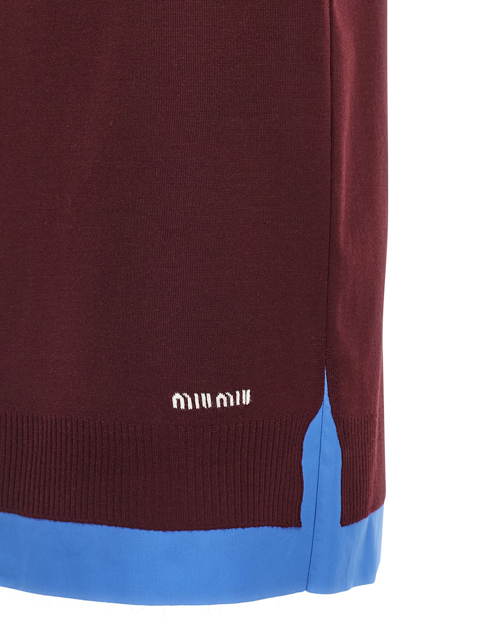 Virgin Wool Midi Women's Skirt - Miu Miu - Modalova
