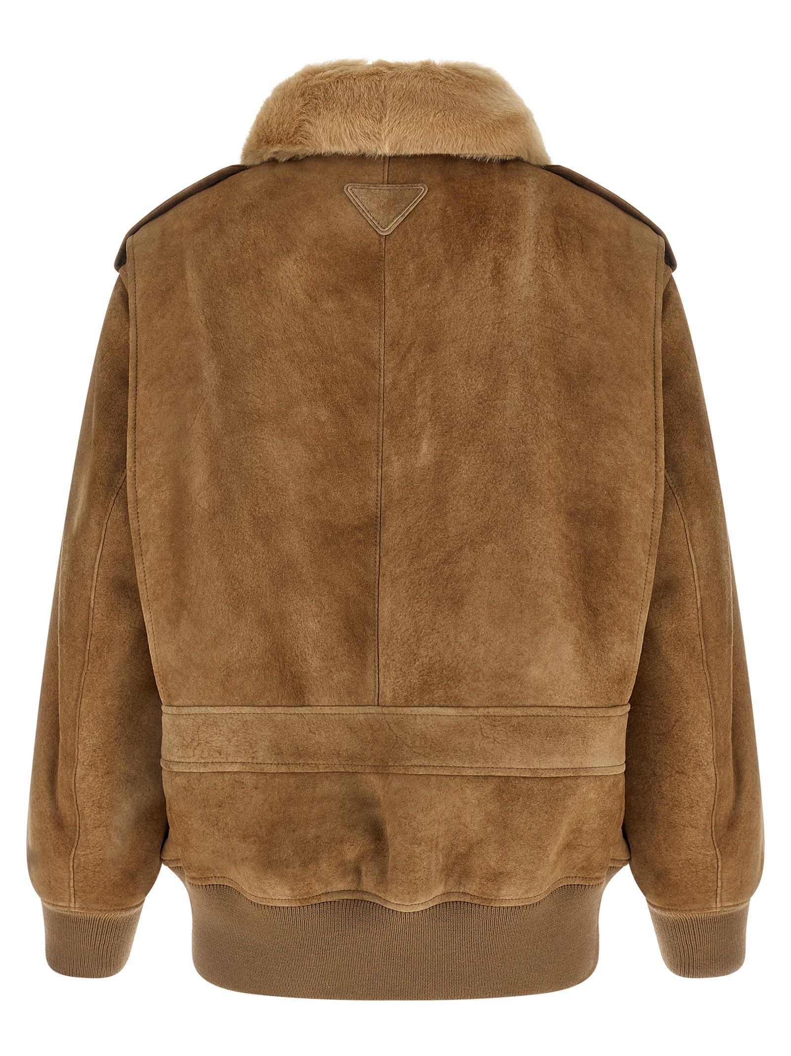 Lamb Leather Women's Bomber - Prada - Modalova