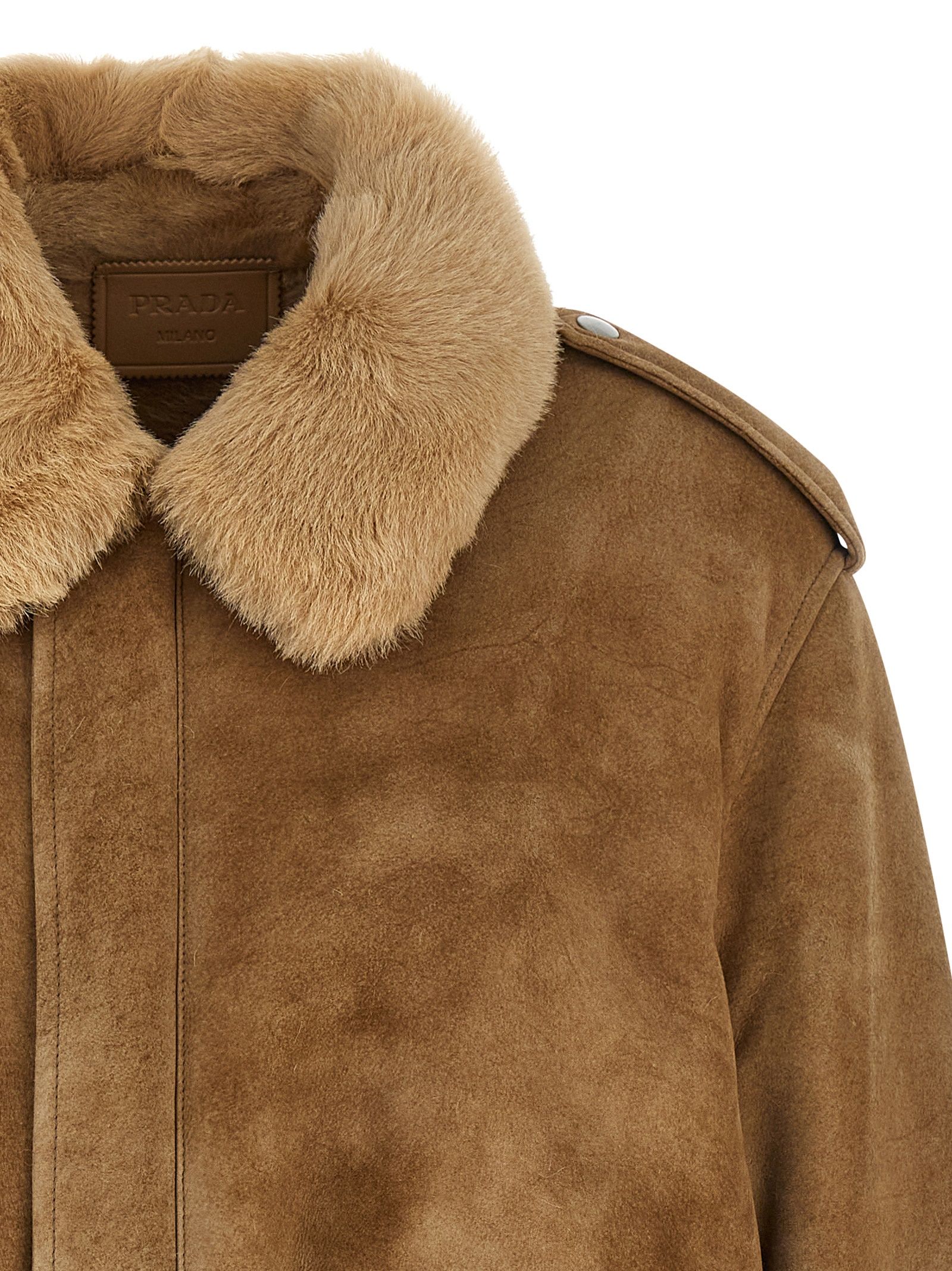 Lamb Leather Women's Bomber - Prada - Modalova