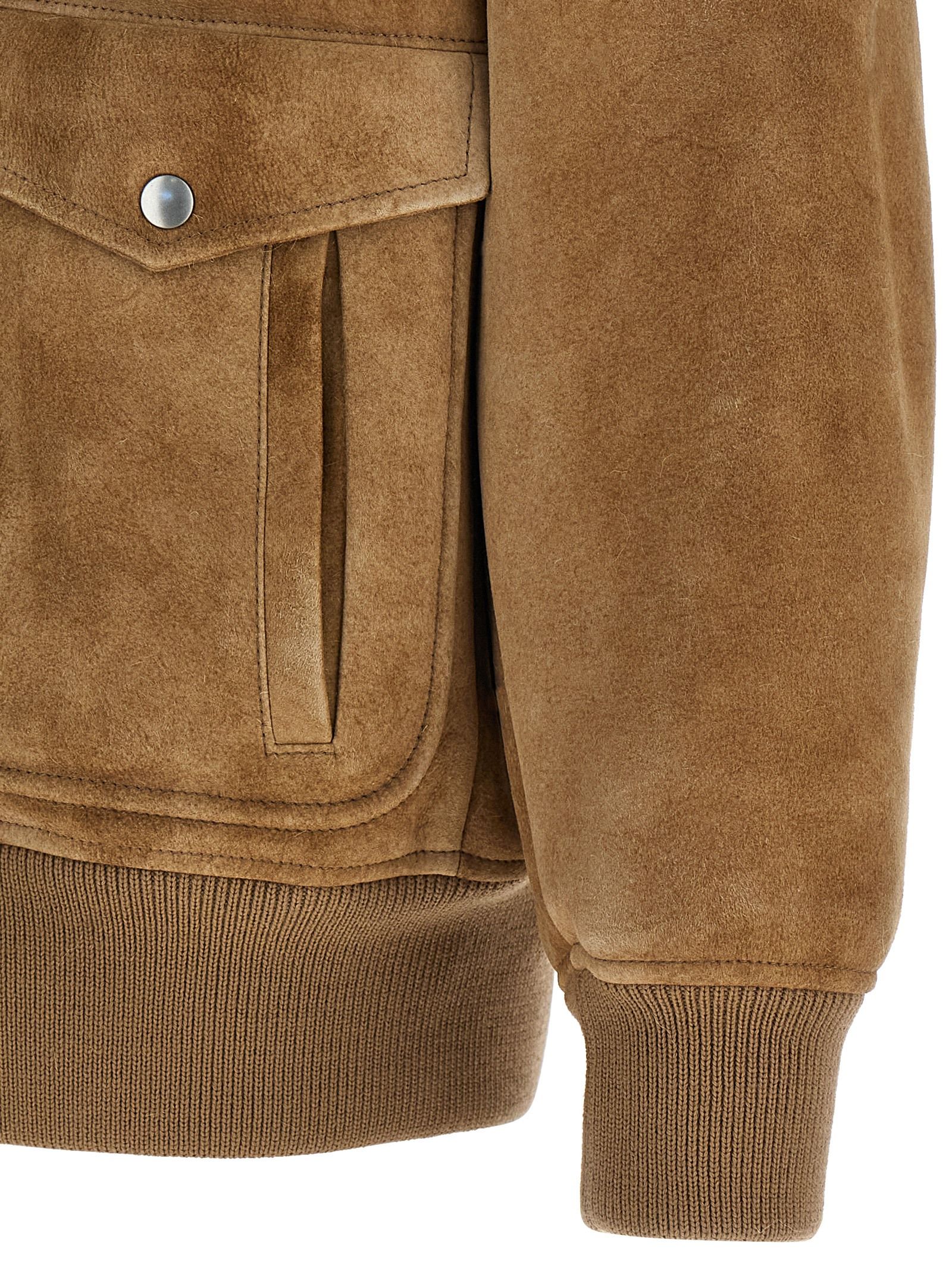 Lamb Leather Women's Bomber - Prada - Modalova